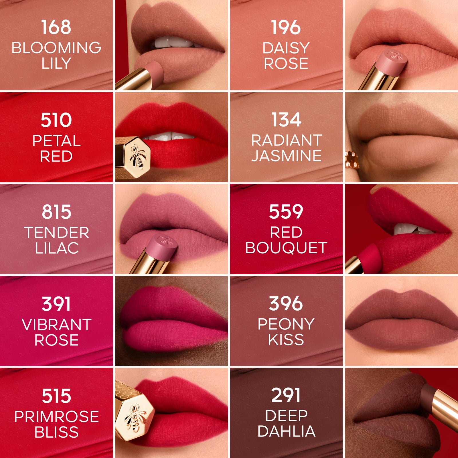 GUERLAIN Kisskiss Honey-Infused Intense Lipstick (Various Shades) - 599 RED ASTER 4