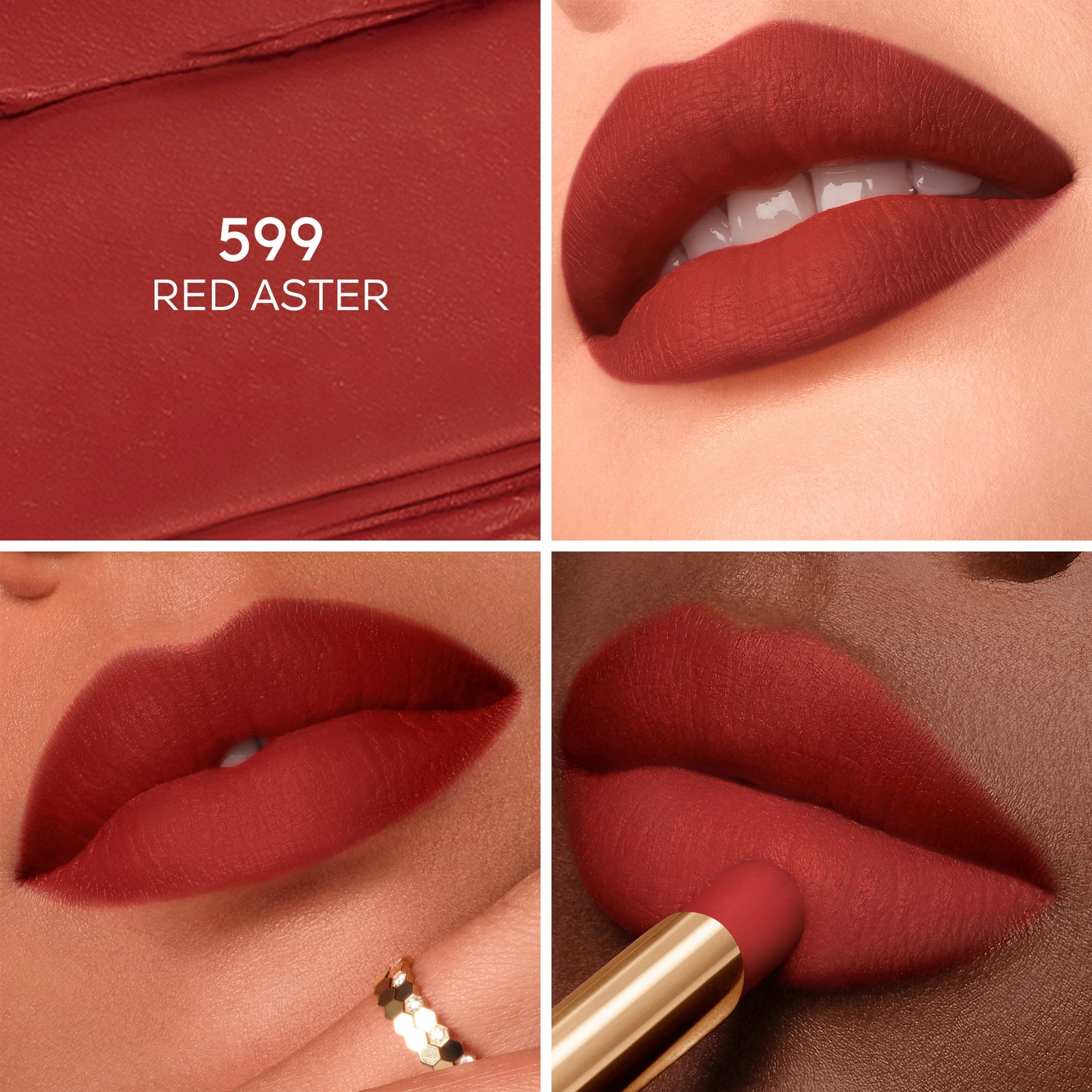 GUERLAIN Kisskiss Honey-Infused Intense Lipstick (Various Shades) - 599 RED ASTER 2