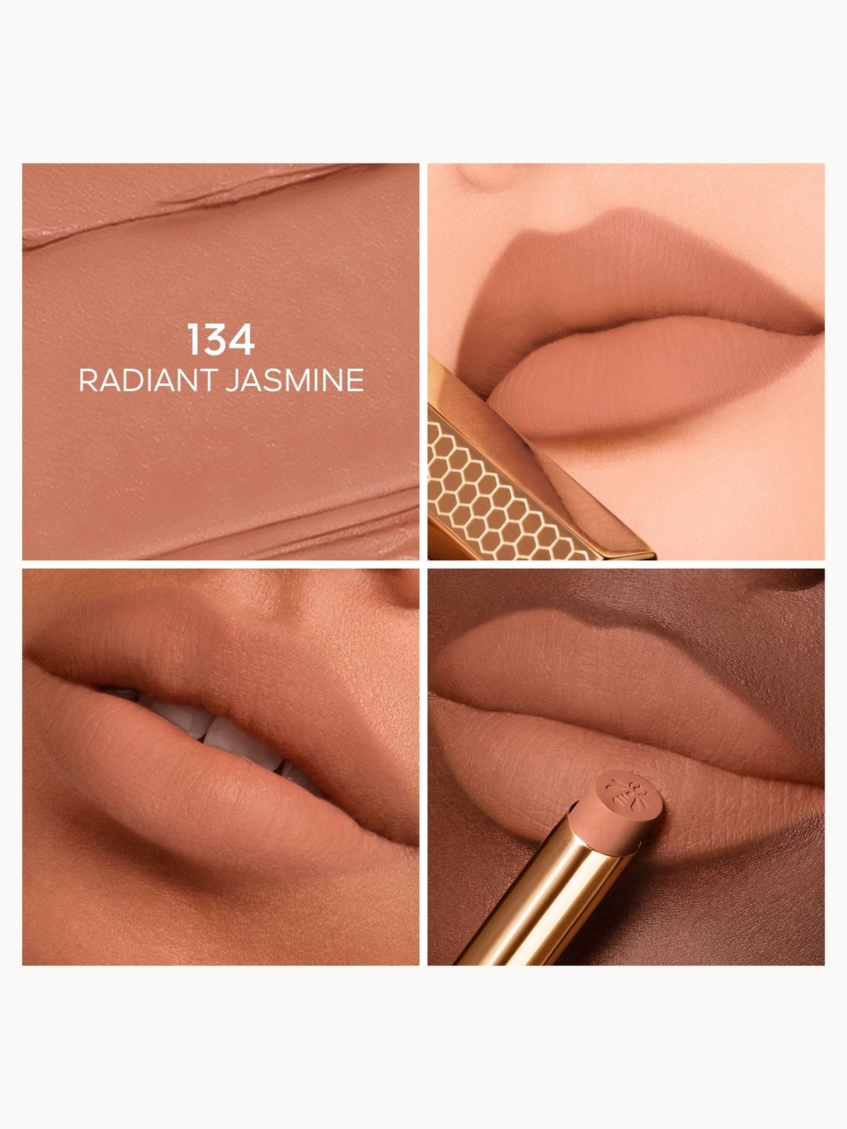 GUERLAIN Kisskiss Honey-Infused Intense Lipstick (Various Shades) - 134 RADIANT JASMINE 2