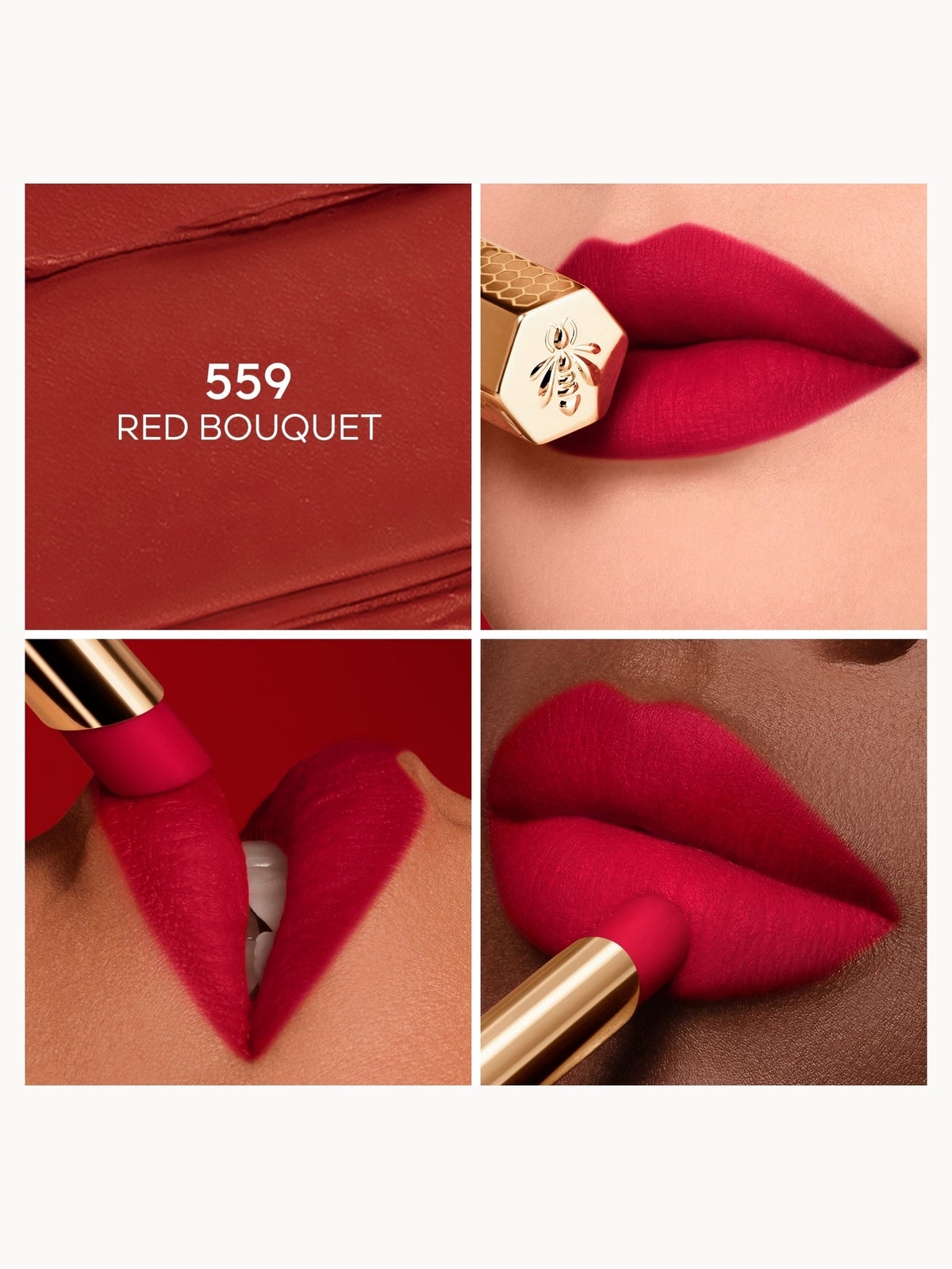GUERLAIN Kisskiss Honey-Infused Intense Lipstick (Various Shades) - 559 RED BOUQUET 2
