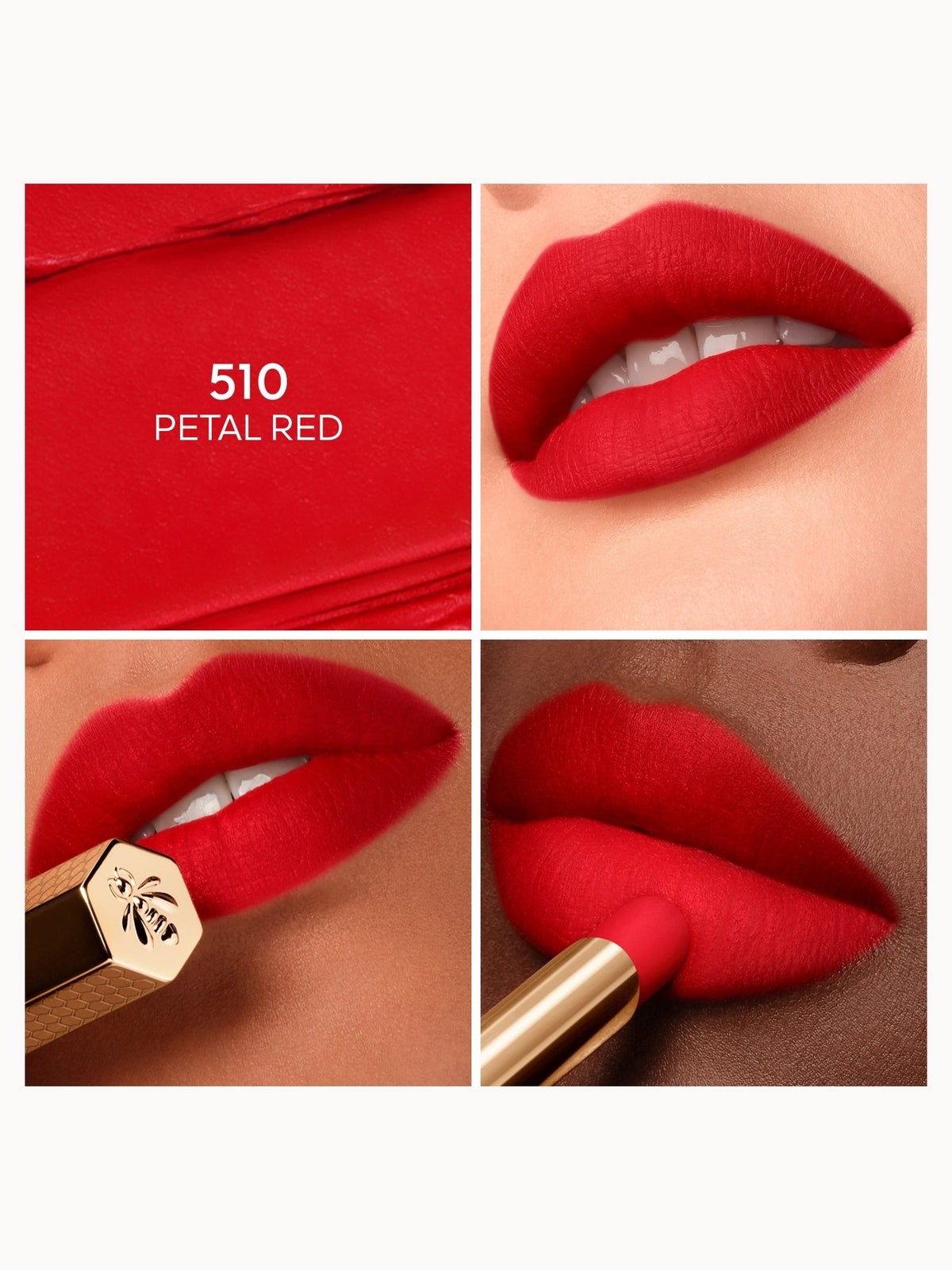 GUERLAIN Kisskiss Honey-Infused Intense Lipstick (Various Shades) - 510 PETAL RED 2