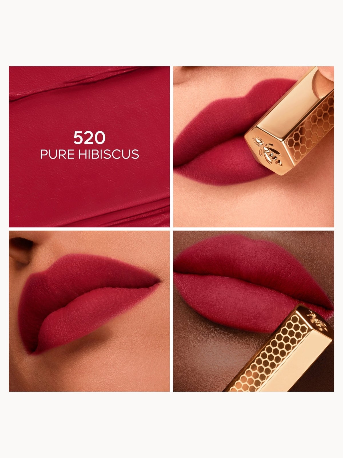 GUERLAIN Kisskiss Honey-Infused Intense Lipstick (Various Shades) - 520 PURE HIBISCUS 2