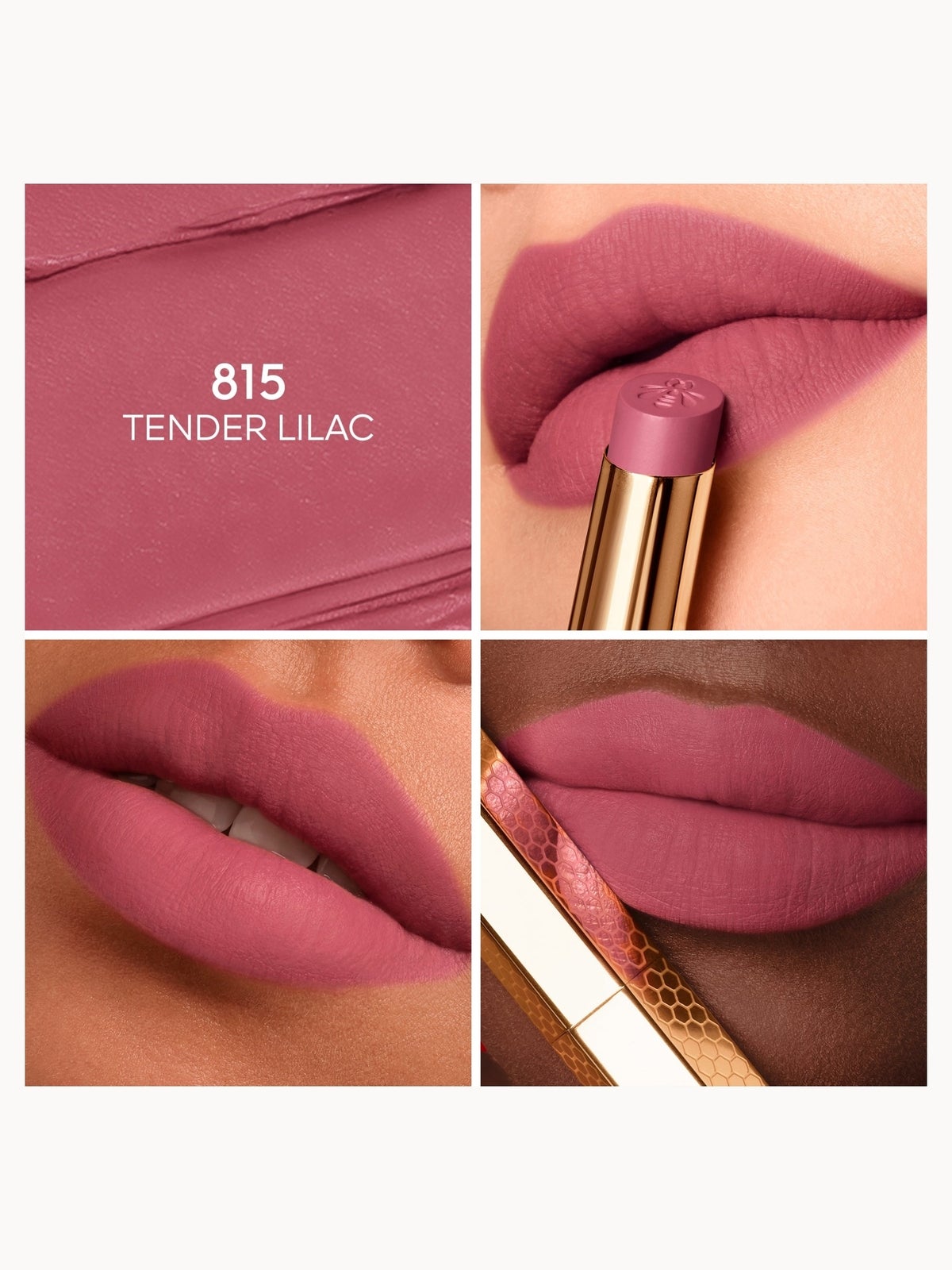 GUERLAIN Kisskiss Honey-Infused Intense Lipstick (Various Shades) - 815 TENDER LILAC 2