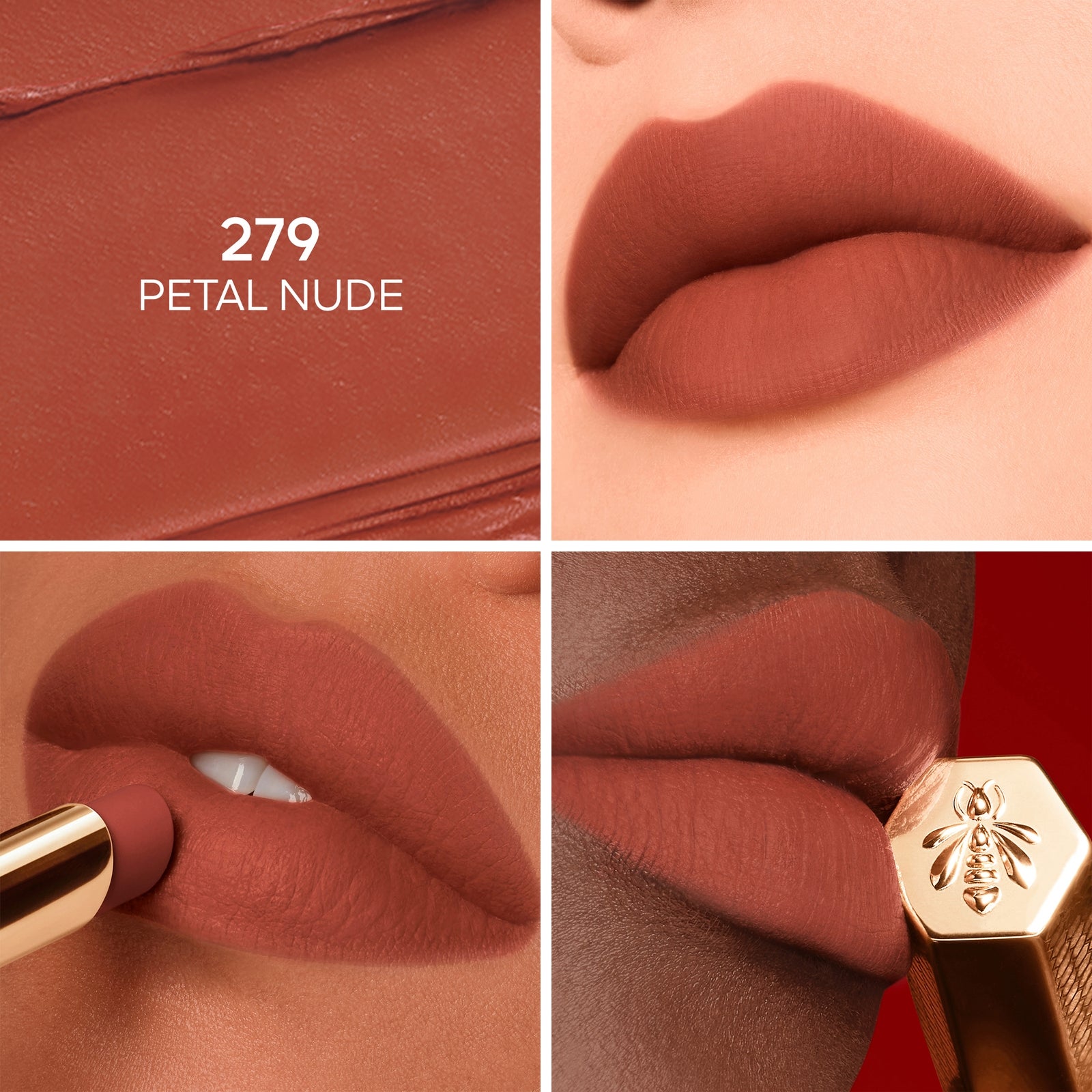 GUERLAIN Kisskiss Honey-Infused Intense Lipstick (Various Shades) - 279 PETAL NUDE 2