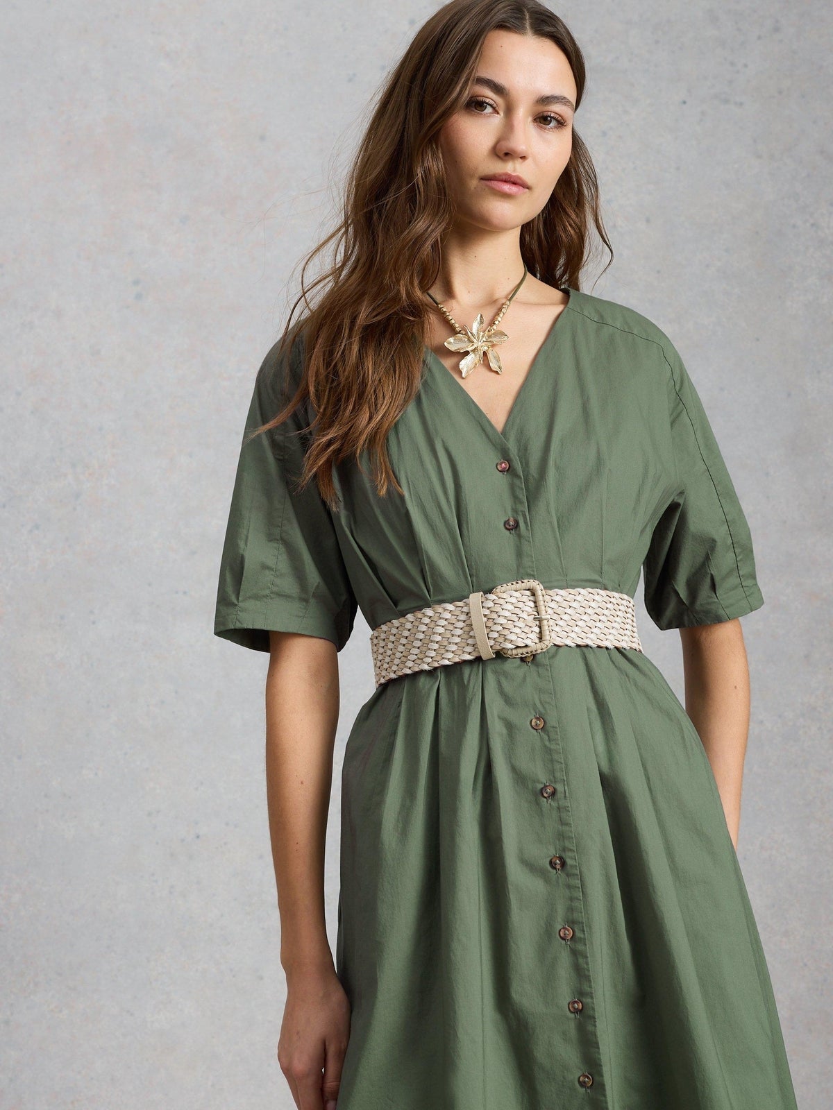 Midikleid Kate mit Knopfleiste - 46/R