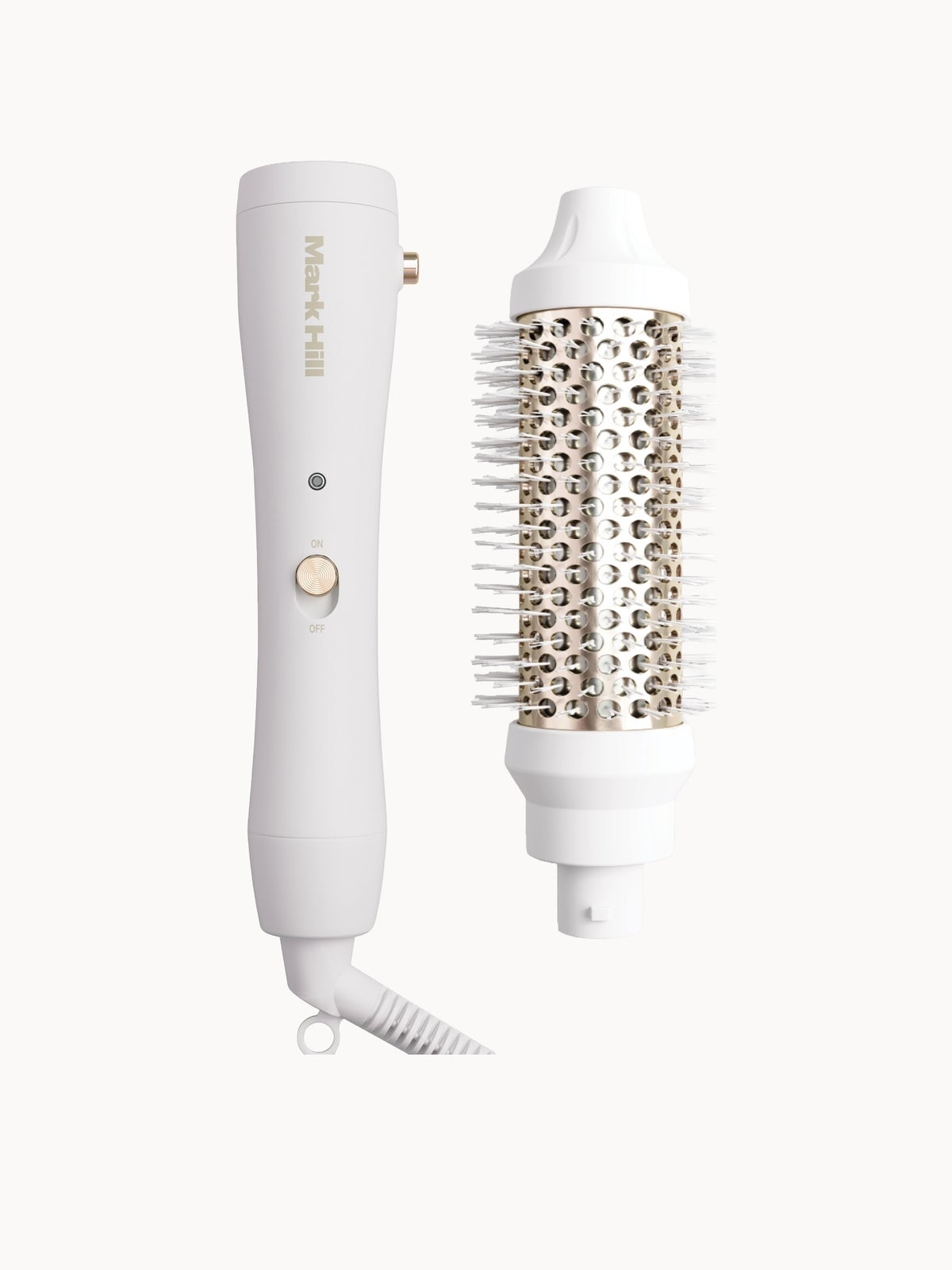 Mark Hill Hair Ice White Edition Round Brush + Handle Duo