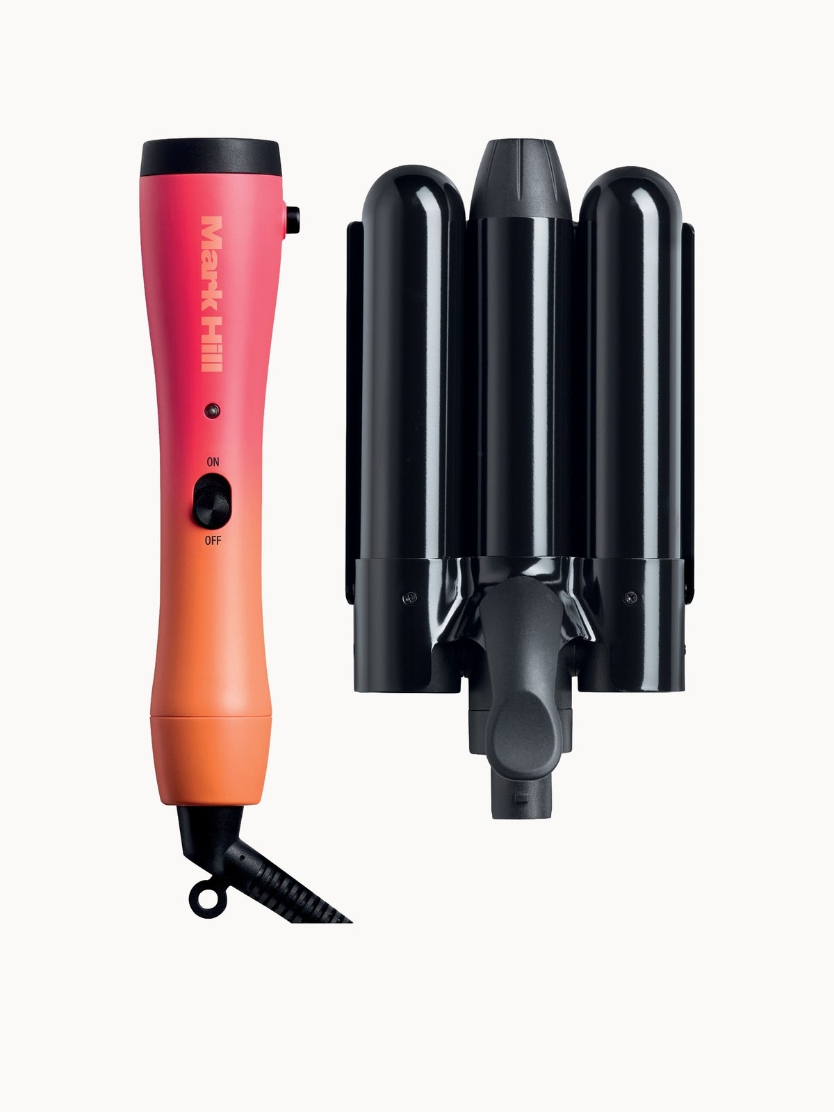 Mark Hill Hair Mermaid Waver 32mm - Black & Sunrise Handle Duo