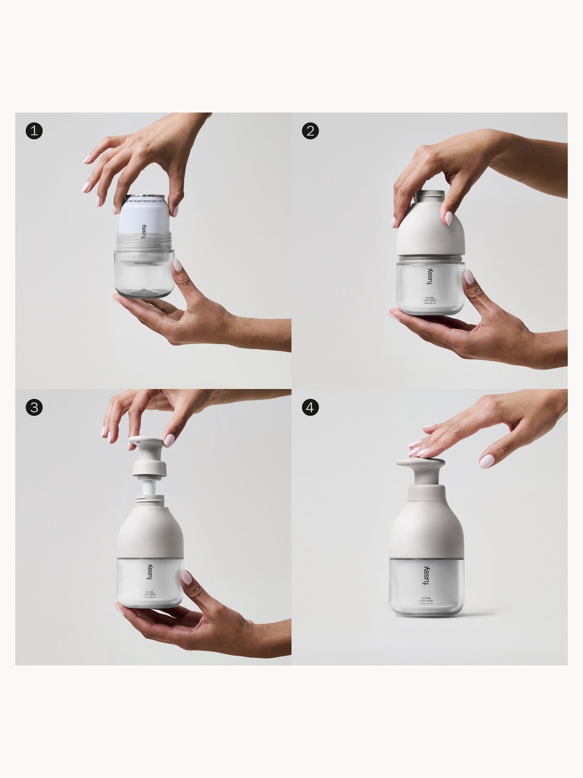 Fussy Refillable Natural Hand Wash Coconut Milk 240ml 4