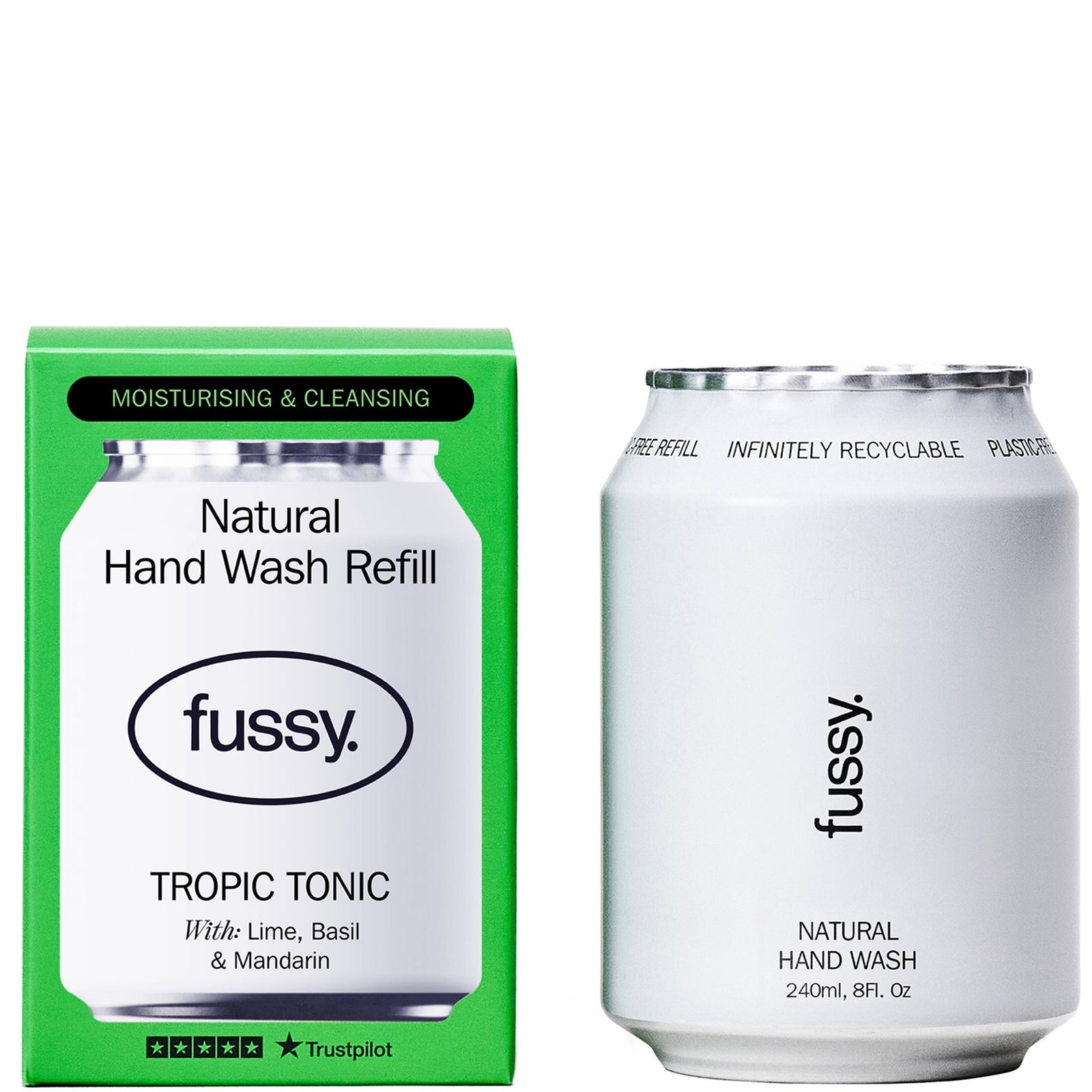 Fussy Natural Hand Wash Refill Tropic Tonic 240ml