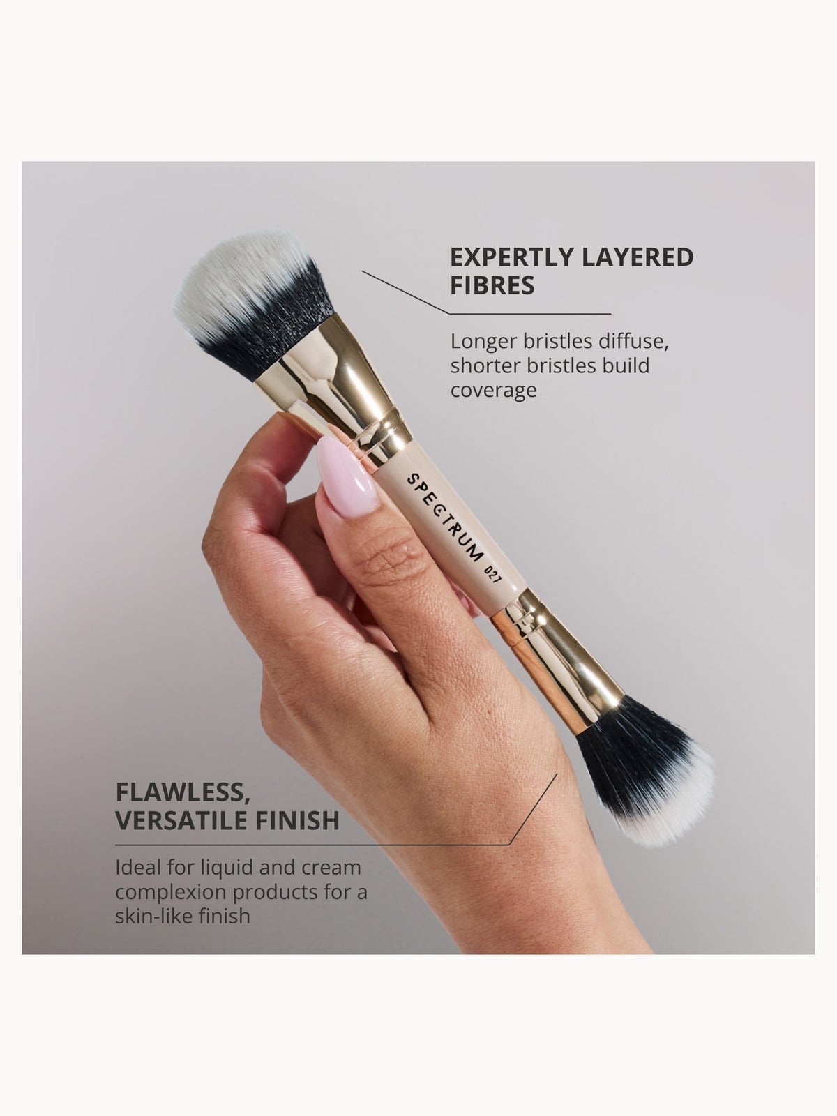 Spectrum Collections Dual Ended D27 'The Flawless Foundation' Duo Fibre Brush 3