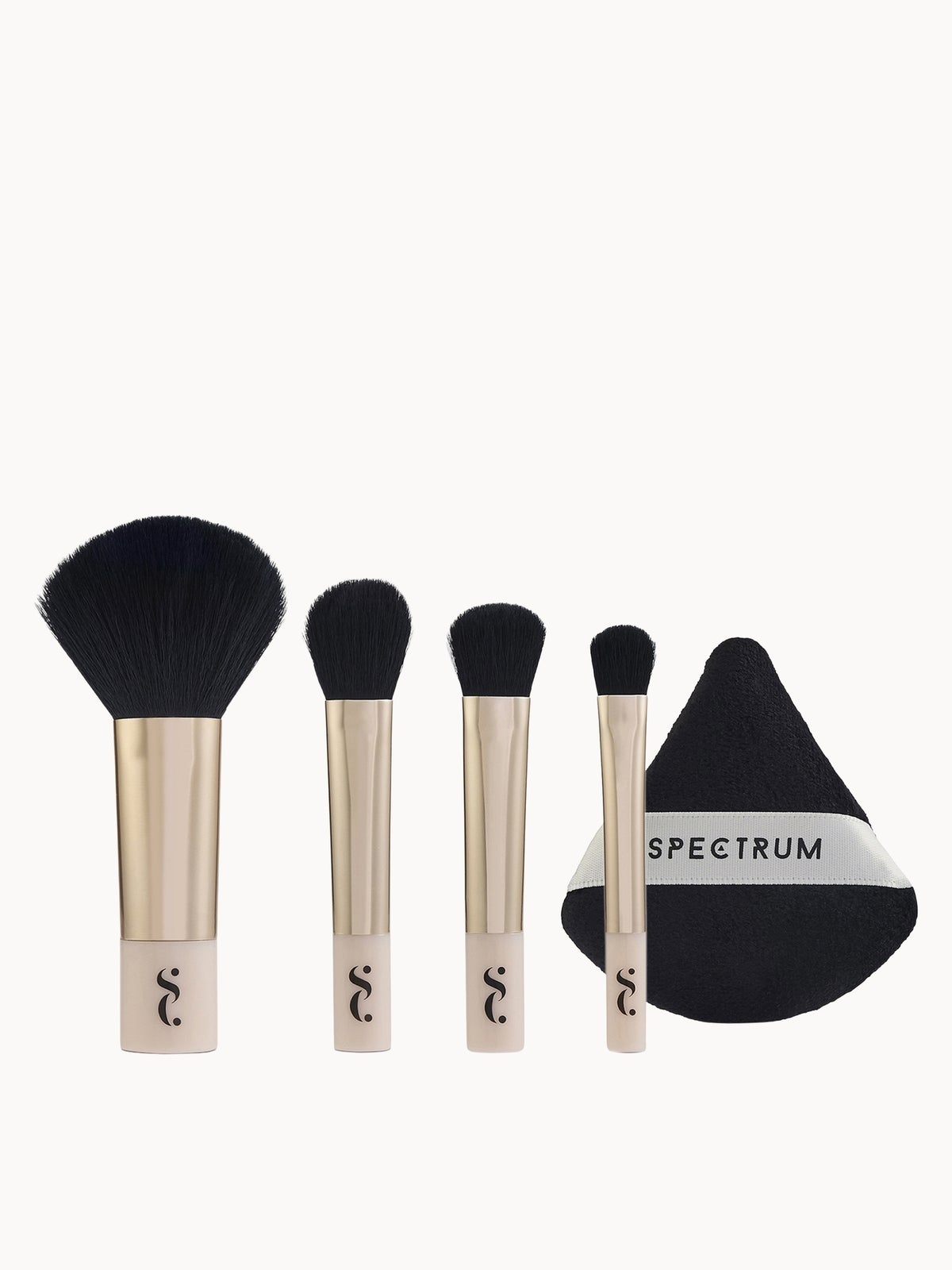 Spectrum Collections 'the Flawless Minis' 4-piece Brush And Powder Puff Set