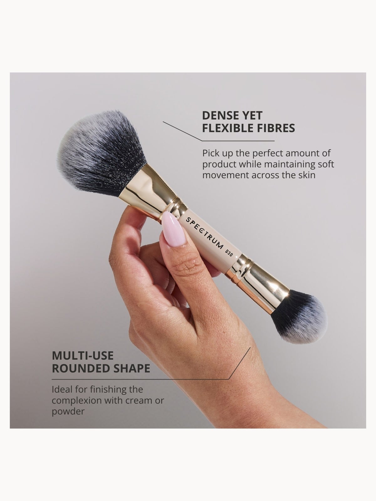 Spectrum Collections Dual Ended D30 'The Air Brush' Powder and Complexion Brush 3