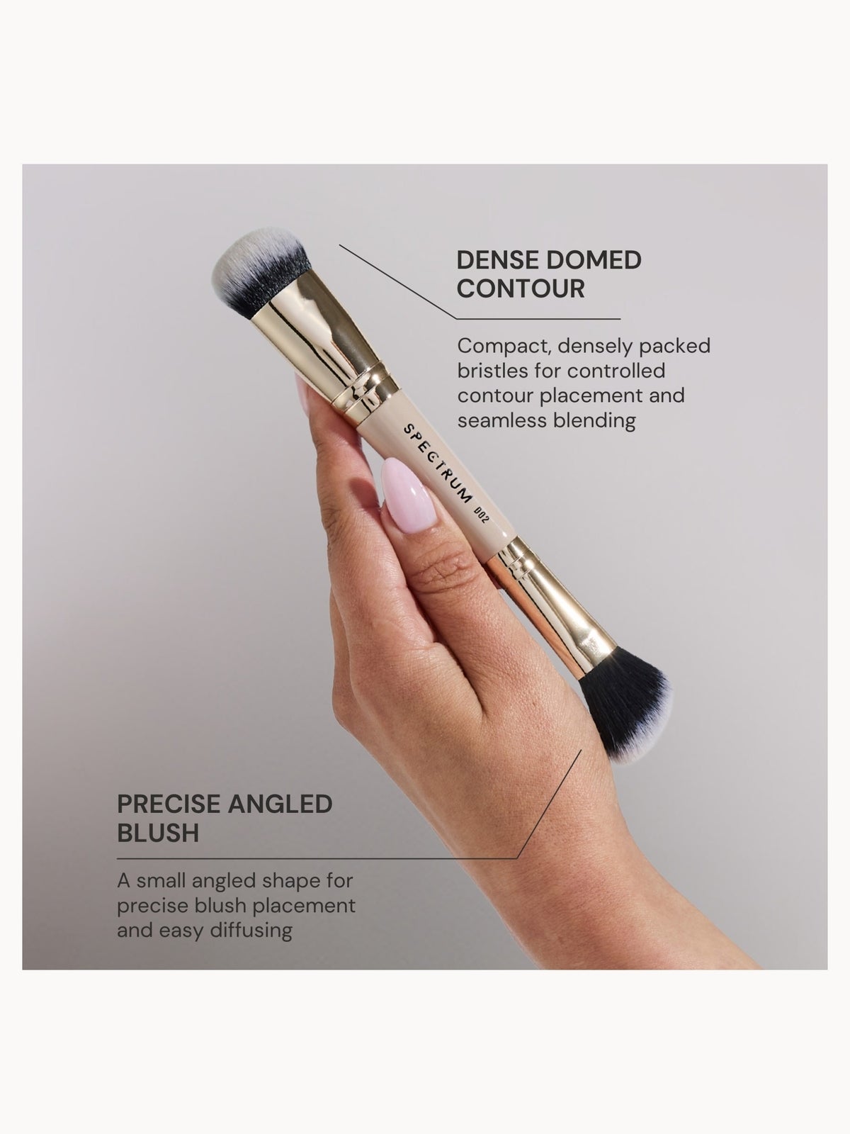Spectrum Collections Dual Ended D02 'The Cheek' Contour and Blush Brush 3