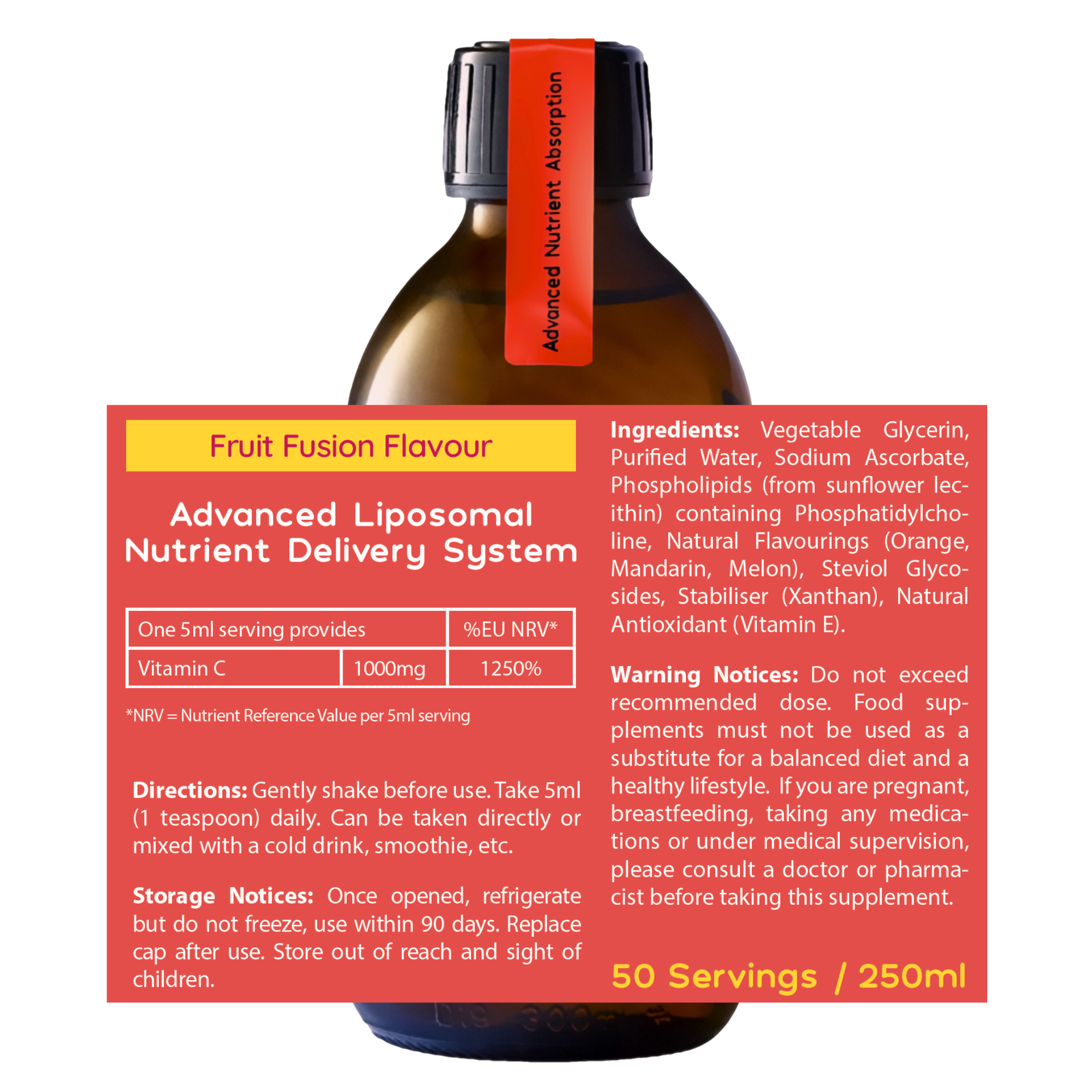 Well.actually. Liposomal Vitamin C 1000mg - Fruit Fusion (250ml)