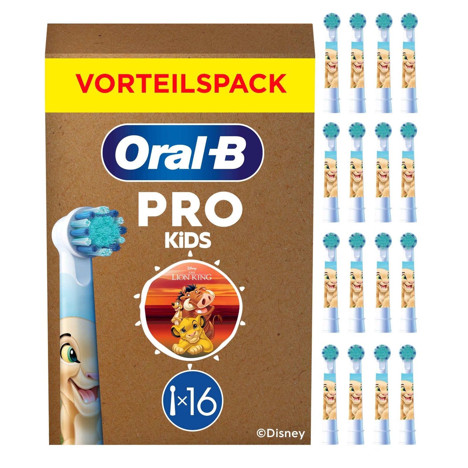 Oral-B Pro Lion King 3+ Aufsteckbürsten 16 Stück
