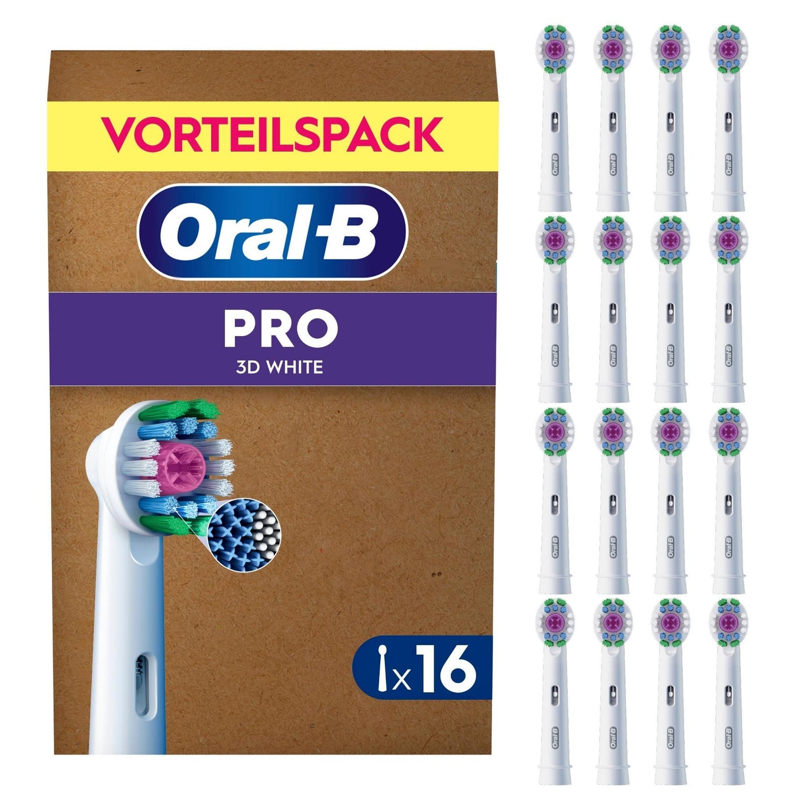 Oral-B Pro 3DWhite Aufsteckbürsten 16 Stück