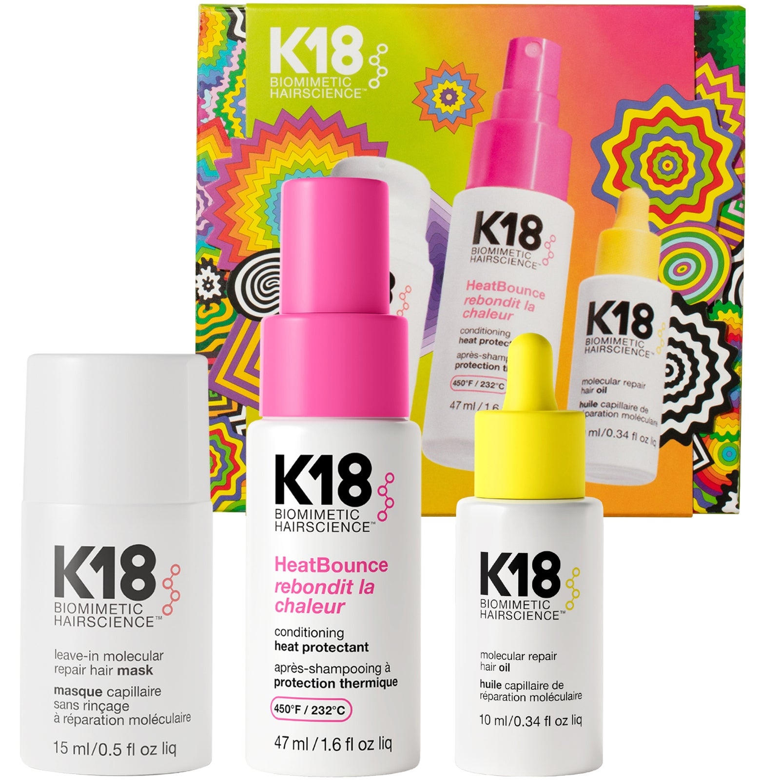 K18 Biomimetic Hairscience Repair, Protect, Smooth (Worth £82)