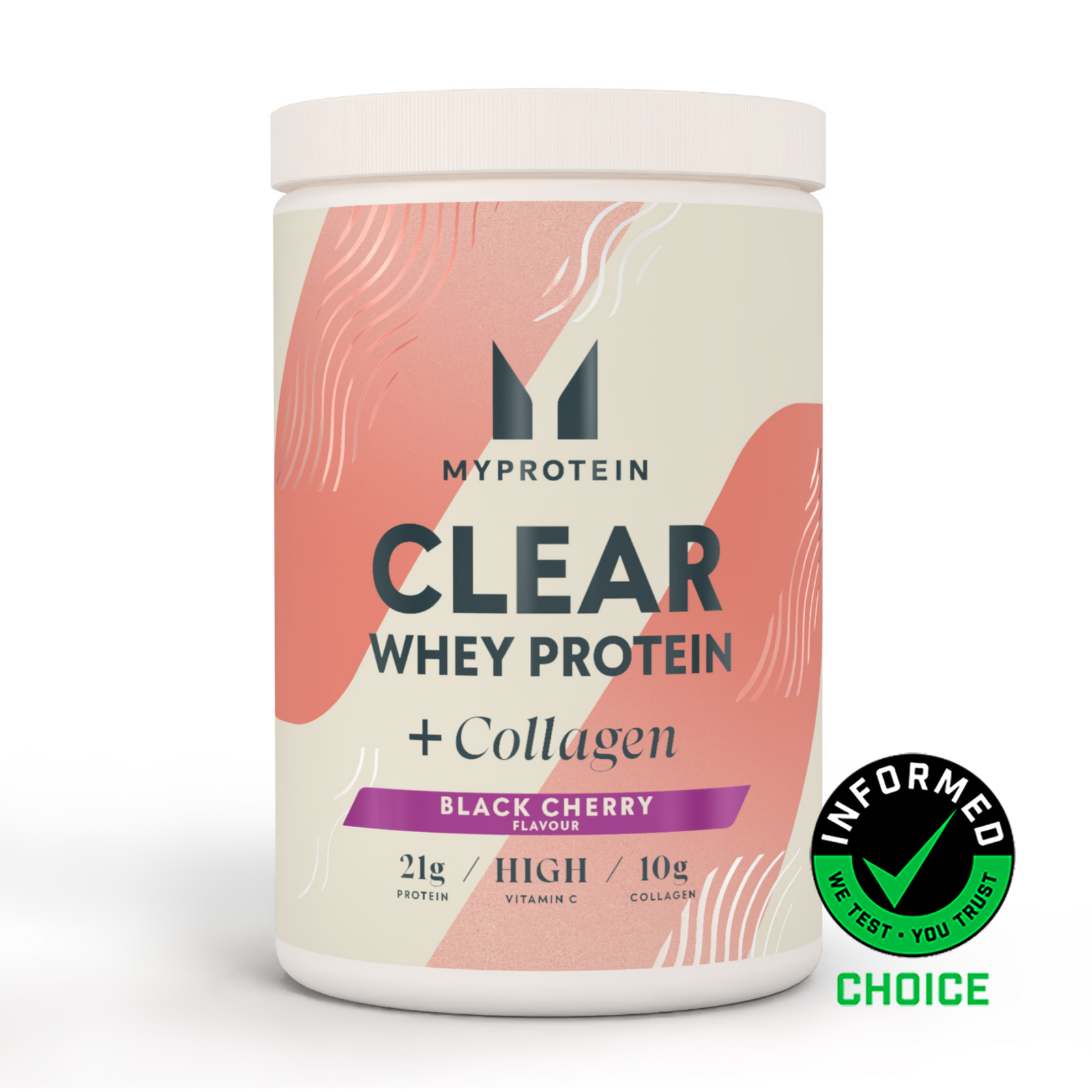 Clear Whey Isolat - 500g - 20Portionen - Black Cherry (+ Collagen)