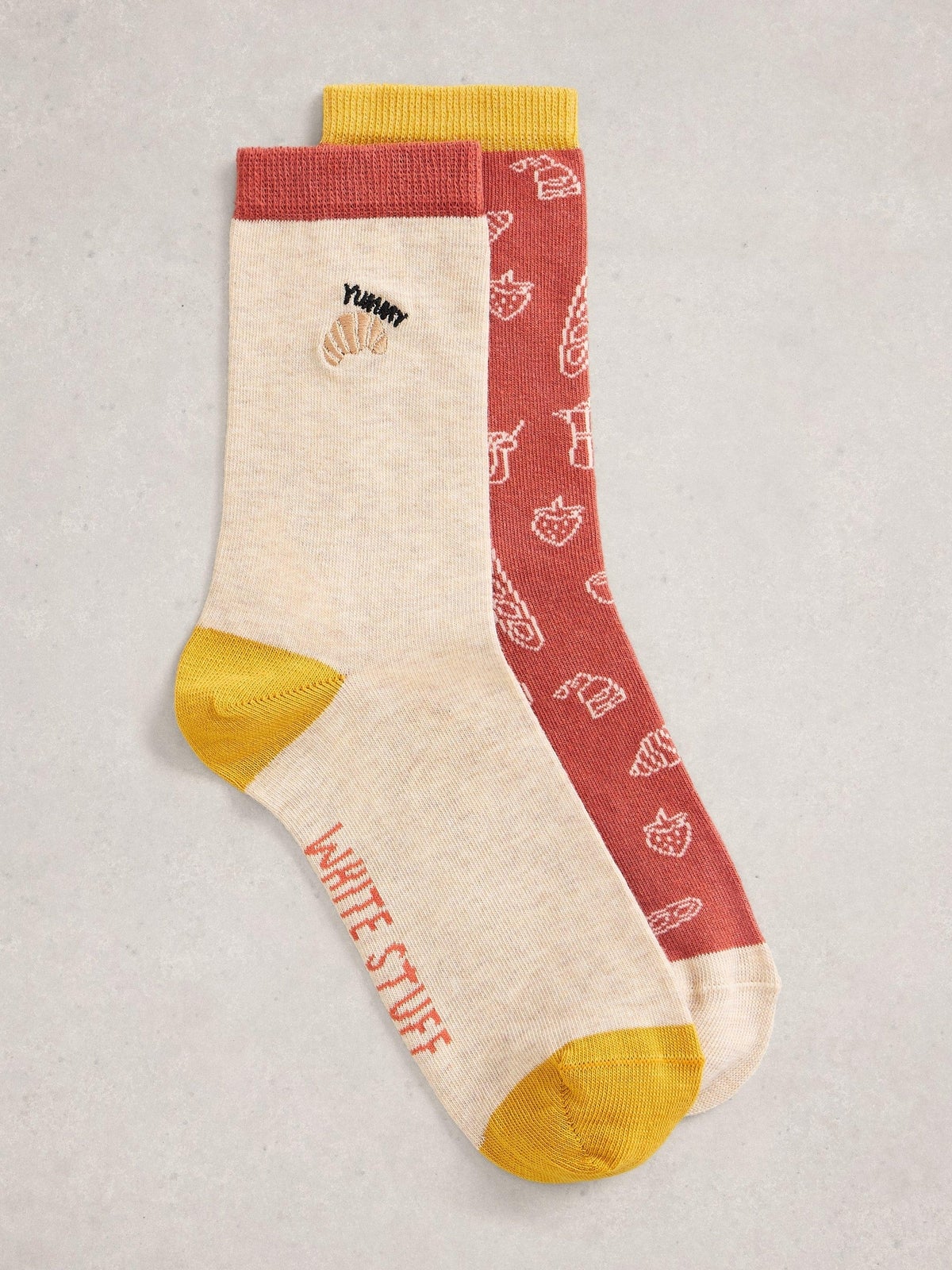 2-er Pack Socken mit Frühstücksmotiv - 39-41