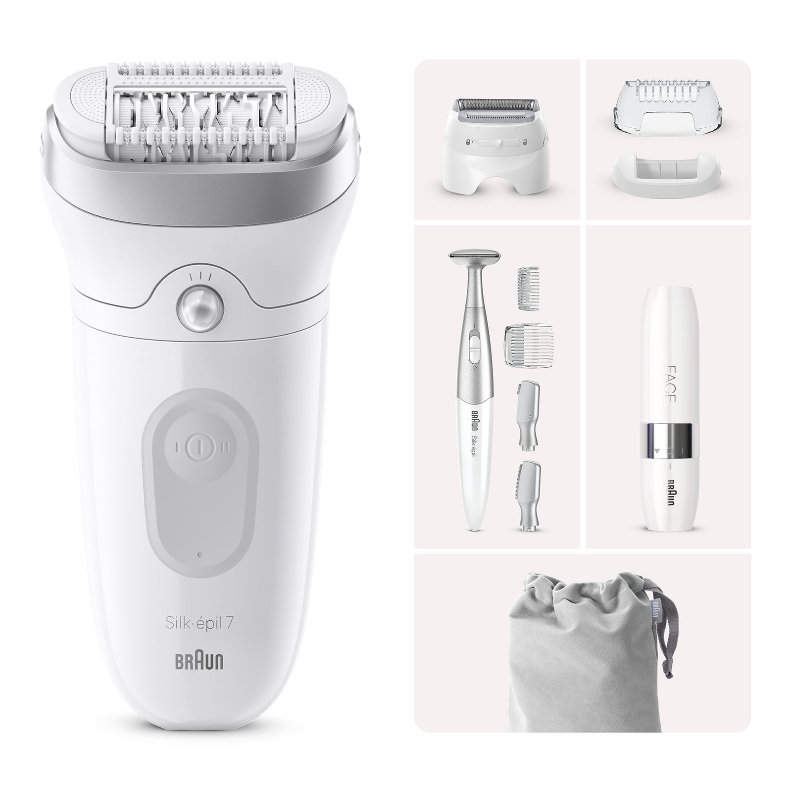Braun Bundle: Silk-épil 7 SE7-241 + Braun Face Mini Haarentferner FS1000: retailer-supplied image
