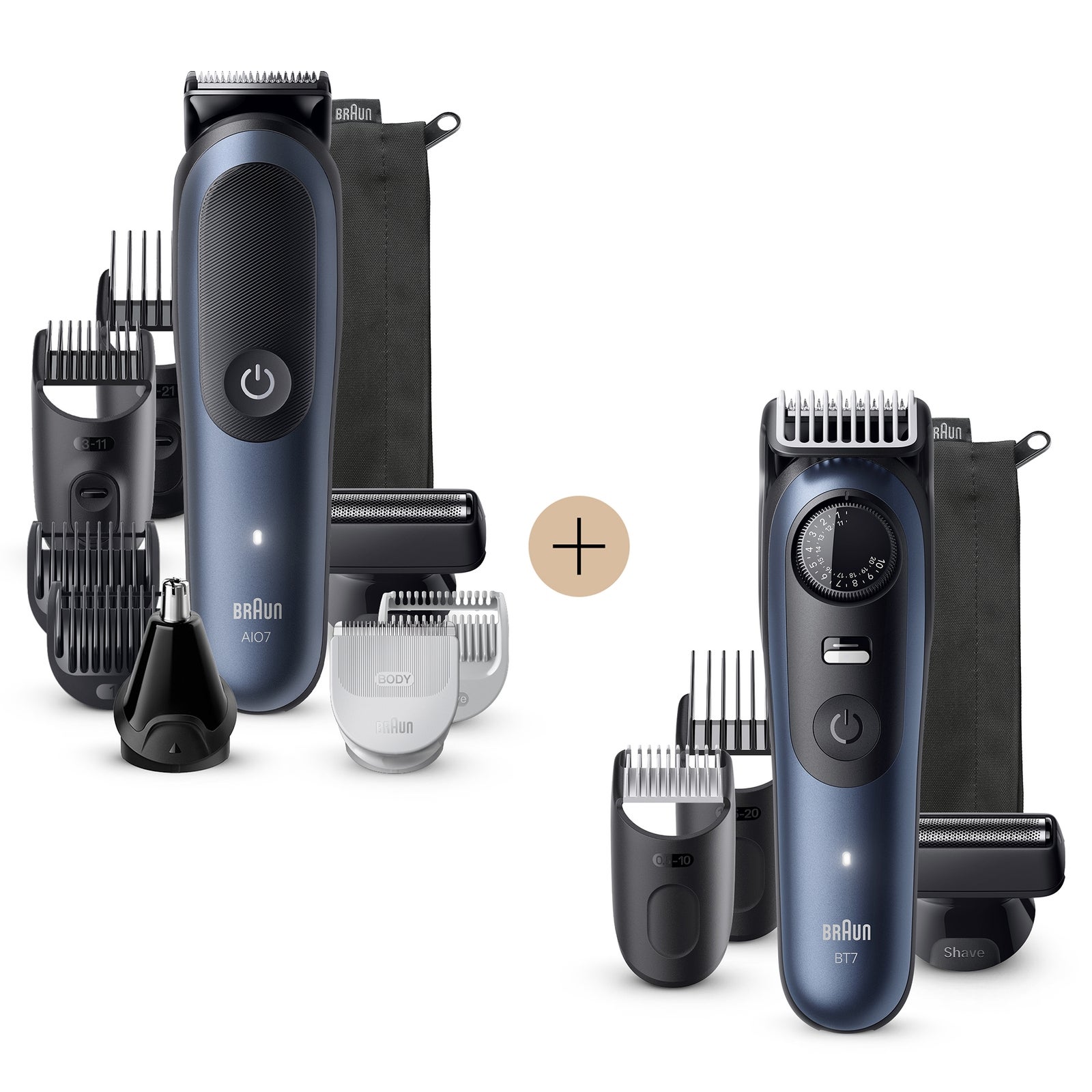 Braun Bundle: Series 7 All-In-One Style Kit AIO7540 + Braun Series 7 Barttrimmer BT7520: retailer-supplied image