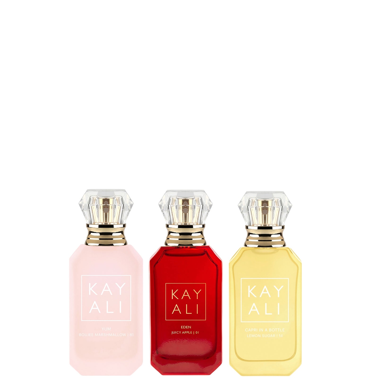 KAYALI Fresh Fruit Tart 10ml ((Yum Boujee Marshmallow | 81 + Eden Juicy Apple | 01 + Capri in a Bottle Lemon Sugar | 14)