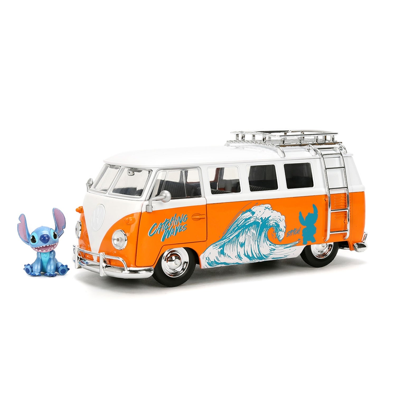 Stitch 1961 VW Beetle 1:24 W/Figure Jada Toys