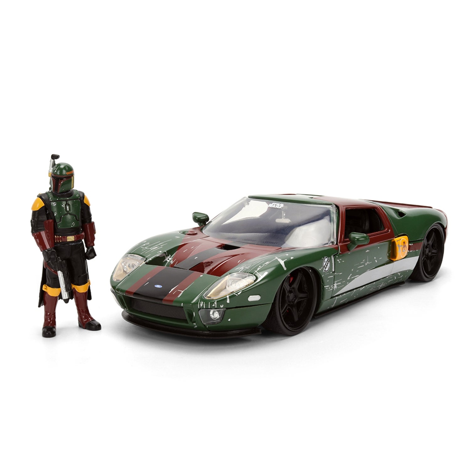 Star Wars Boba Fett 2005 Ford Gt W/Fig 1:24 Jada Toys