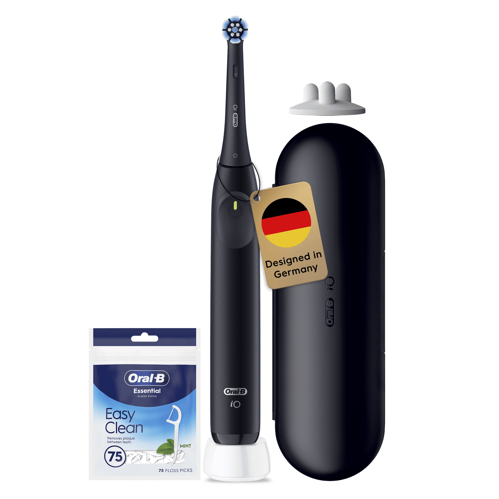 Oral-B iO Series 2 Night Black Special Edition - Mit Zahncreme - Zahnbürste mit 8 Aufsteckbürsten - Bild 6