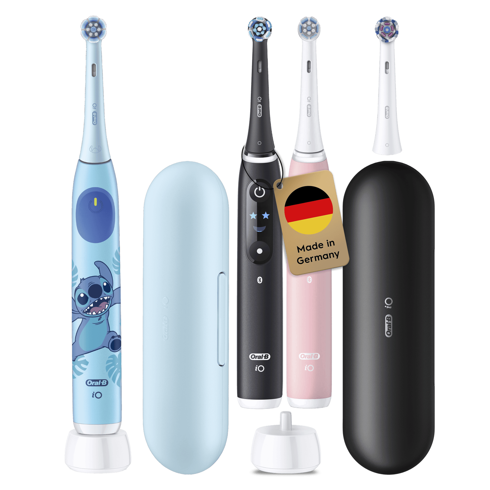 Oral-B iO Series 6 Black Lava/Pink Sand mit 2. Handstück | Inkl. 3 Aufsteckbürsten, Reise-Etui, Electric Toothbrush mit 5 Putzmodi für Zahnpflege - Bild 5