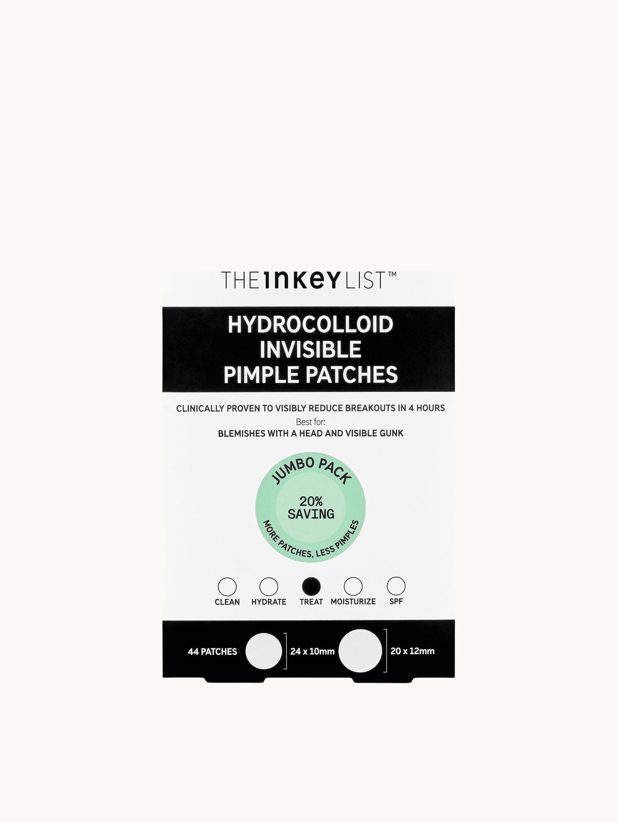 The INKEY List Hydrocolloid Invisible Pimple Patches Supersize 44 units