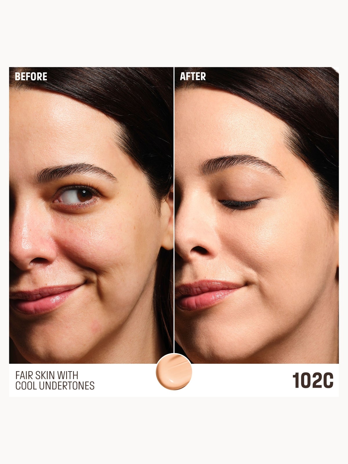 MAKE UP FOR EVER HD Skin Balancing & Perfecting Foundation (Various Shades) - 102C Ivory 2