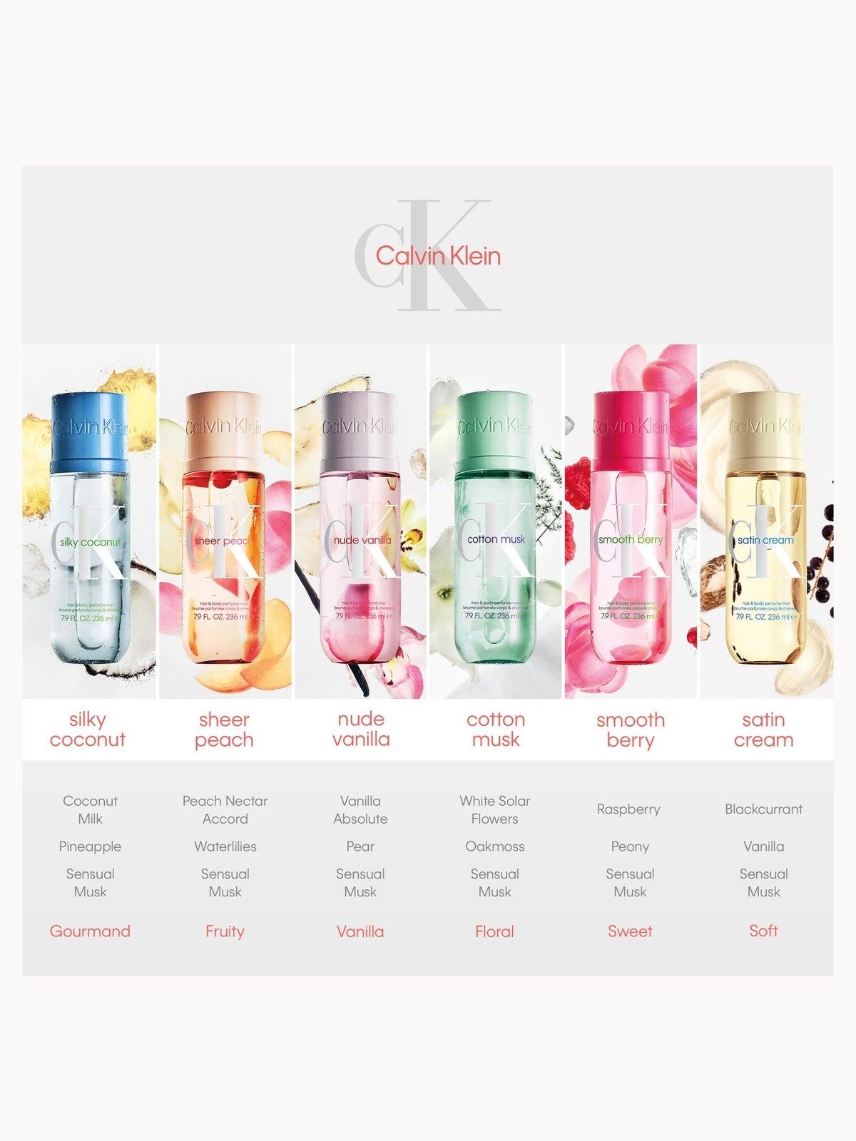 Calvin Klein Hair & Body Mist Satin Cream 236ml 4