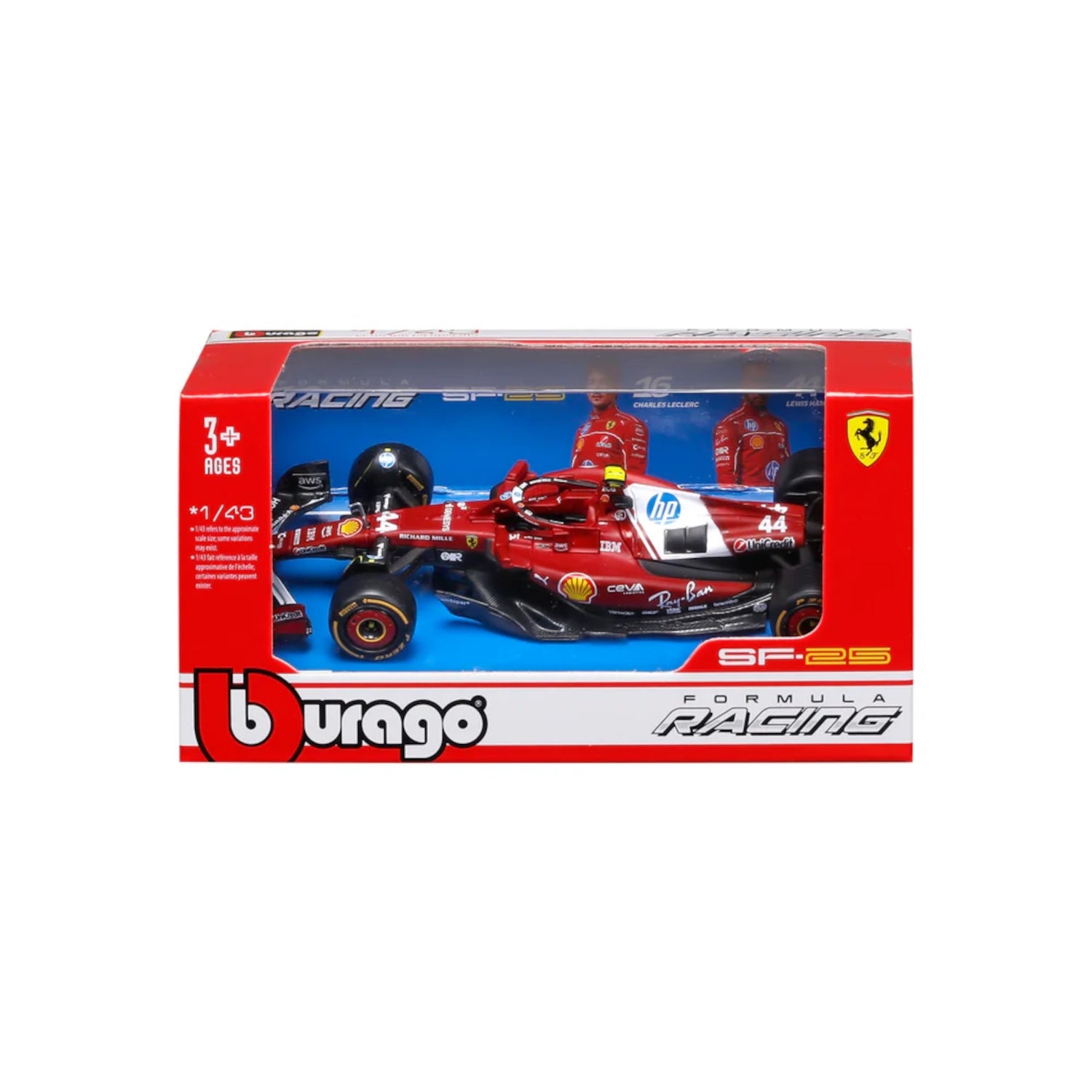 Bburago F1 Ferrari SF-25 2025 Hamilton 1:43 Scale Model