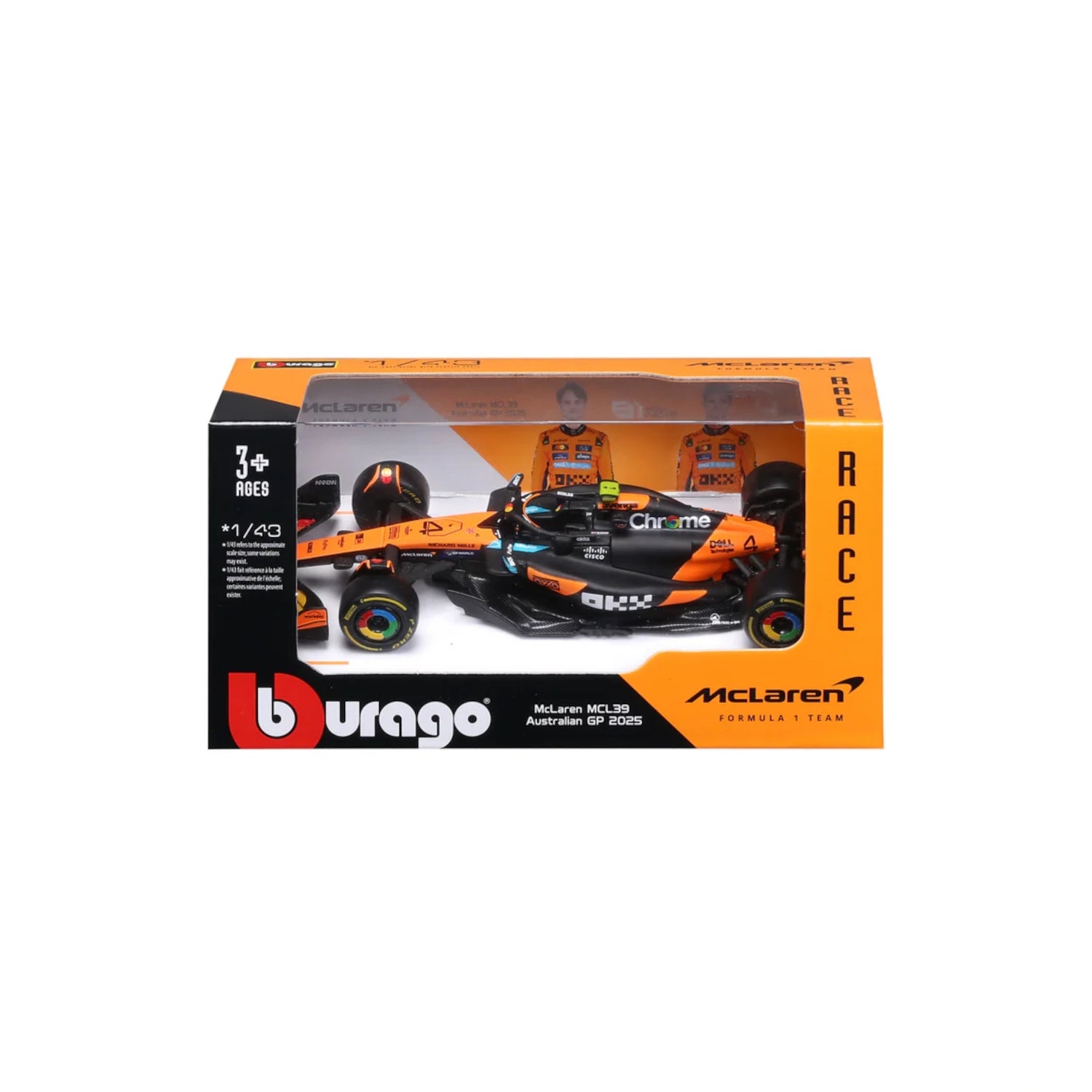 Bburago F1 Mclaren MCL39 2025 Norris British GP 1:43 Scale Model