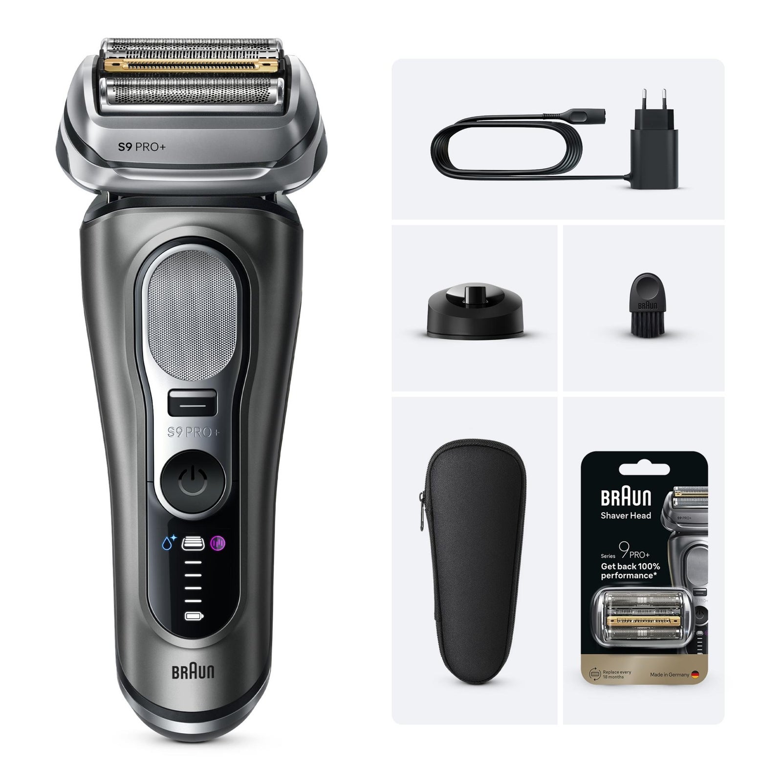 Braun Bundle: Rasierer Series 9 9615s + Braun Scherkopf 96M: retailer-supplied image