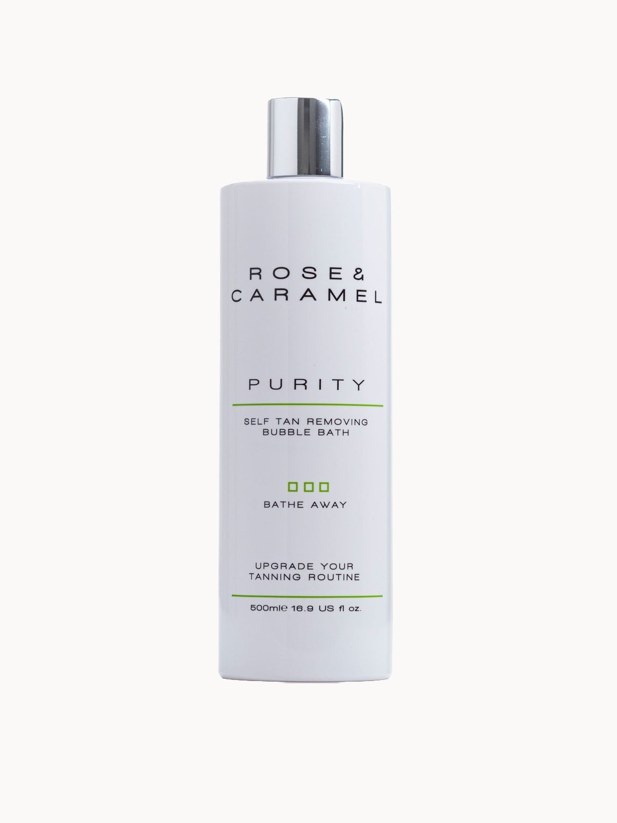 Rose & Caramel Purity Bathe Away Self Tan Removing Bubble Bath 500ml