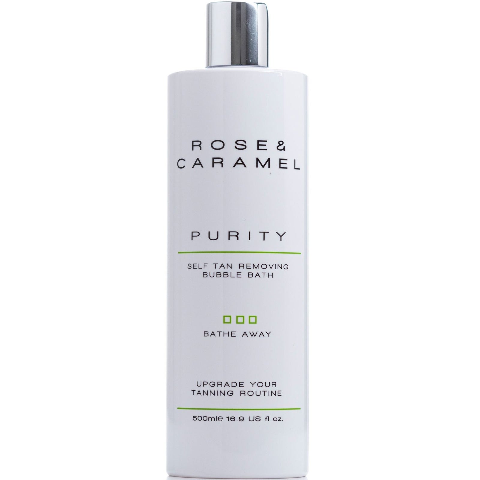 Rose & Caramel Purity Bathe Away Self Tan Removing Bubble Bath 500ml