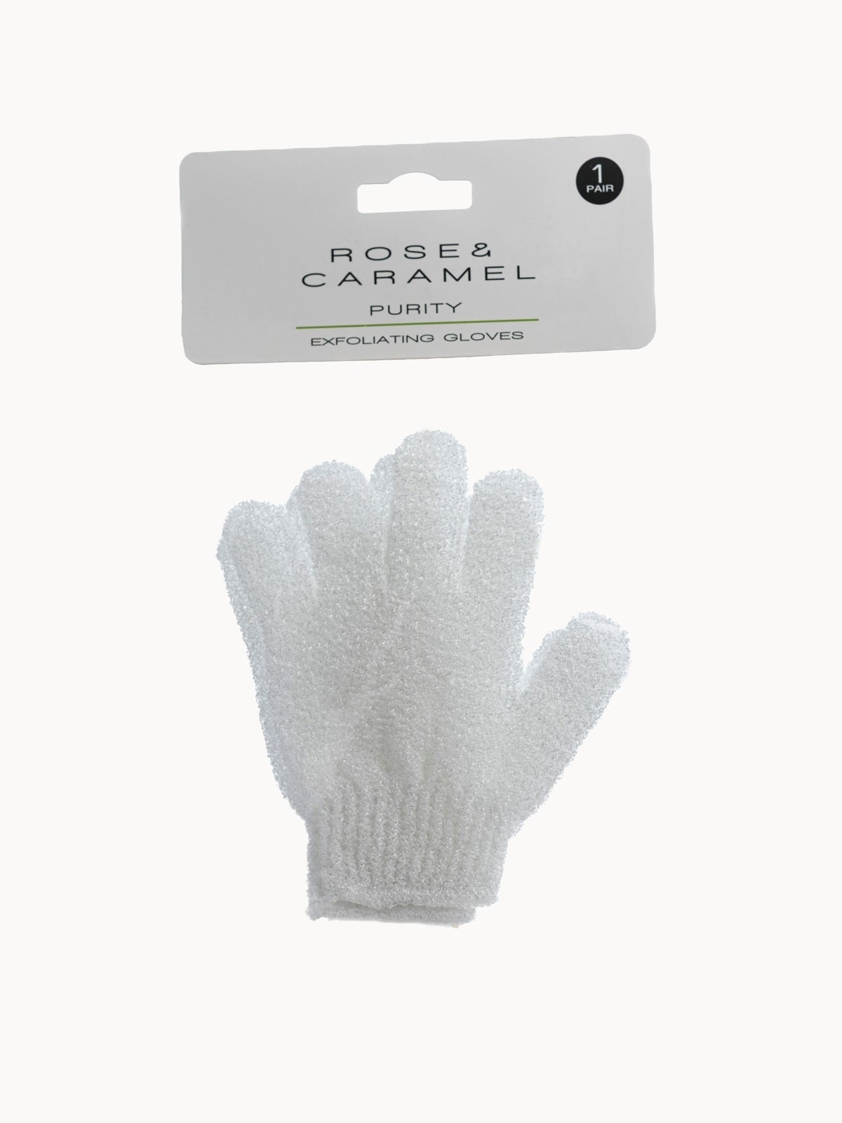 Rose & Caramel Exfoliating Gloves - White 2