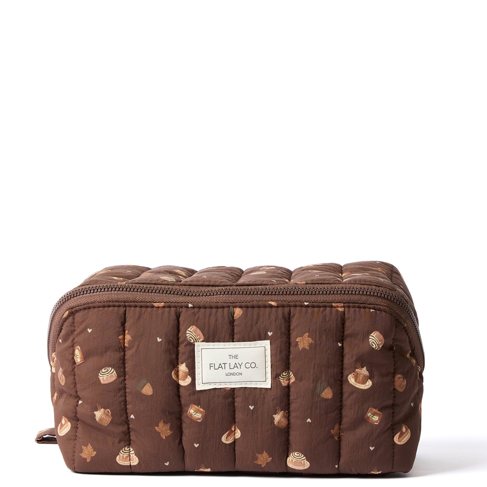 The Flat Lay Co. Marshmallow Flat Lay Makeup Box Bag - Pumpkin Spice