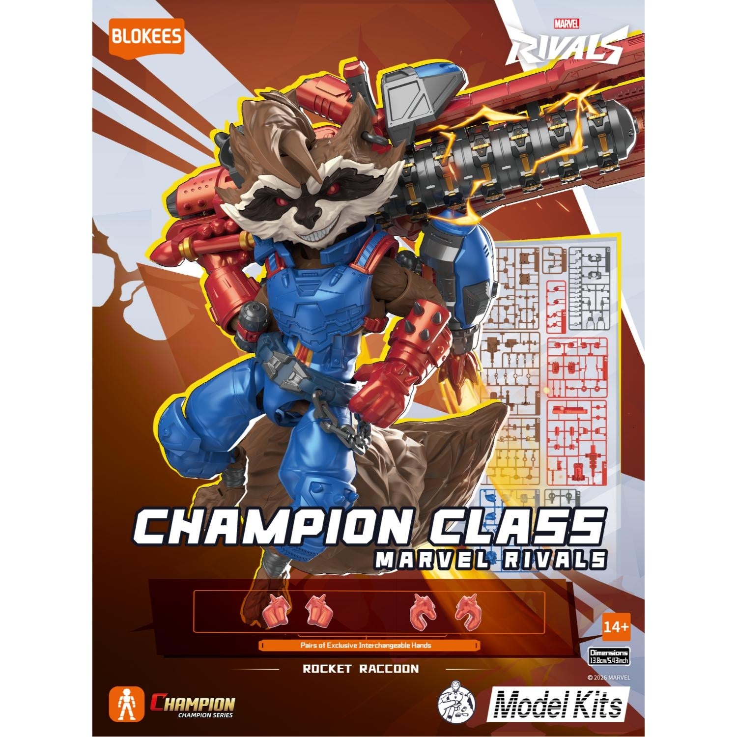 Blokees Model Kits - Marvel Rivals Champion Class 08 - Rocket Raccoon