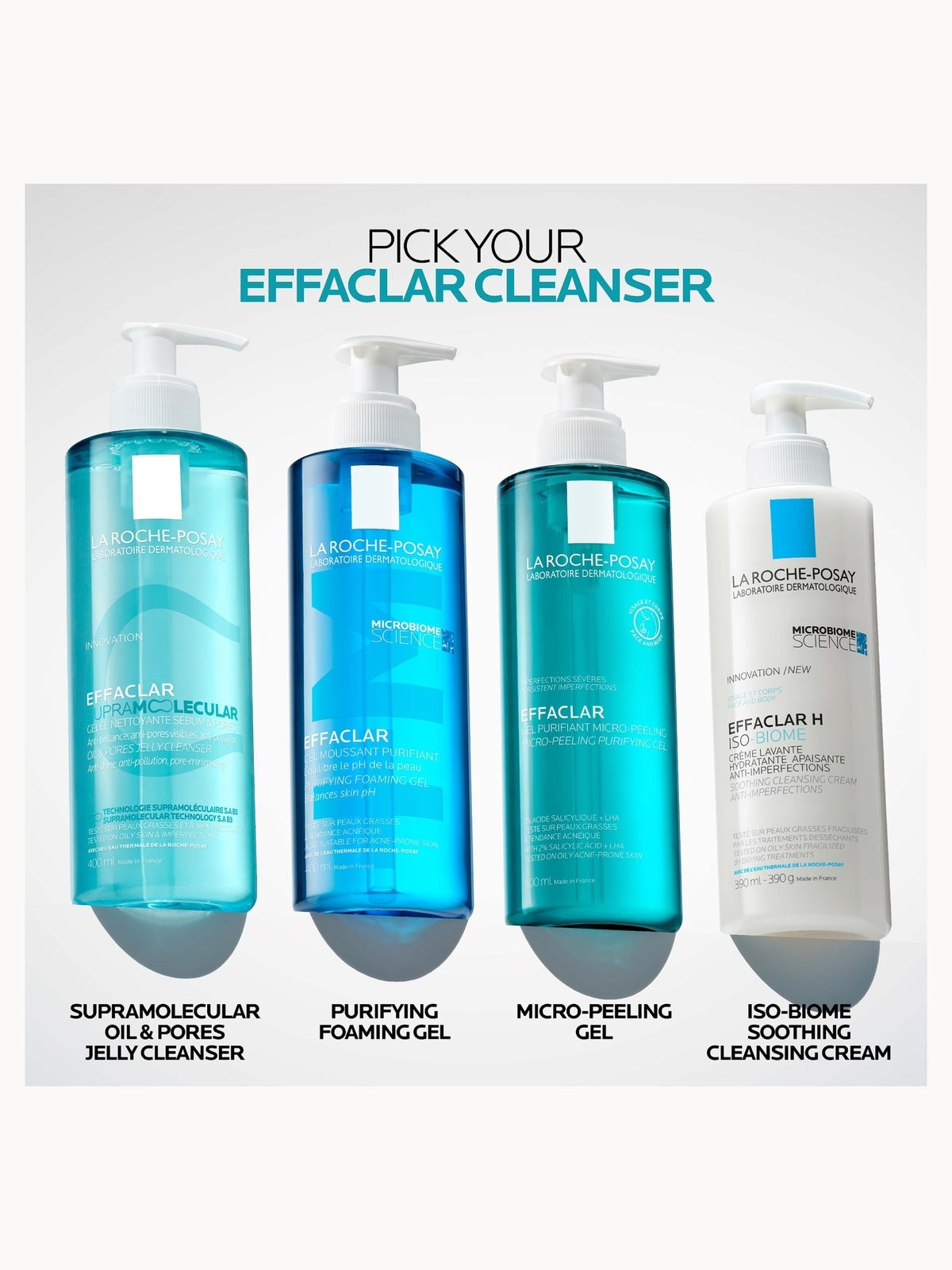 La Roche-Posay Effaclar Supramolecular Face Jelly Cleanser for Oily Skin & Visible Pores with Salicylic Acid & Niacinamide 400ml 3