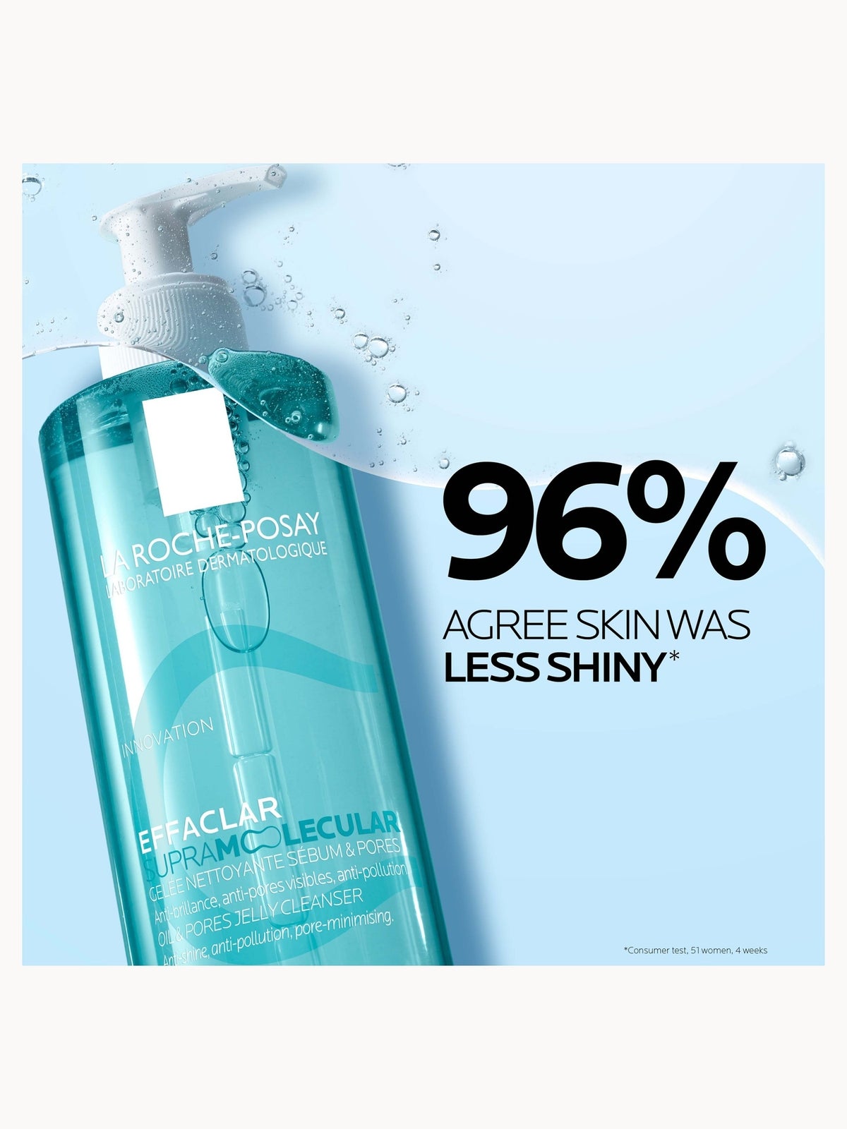 La Roche-Posay Effaclar Supramolecular Face Jelly Cleanser for Oily Skin & Visible Pores with Salicylic Acid & Niacinamide 400ml 4