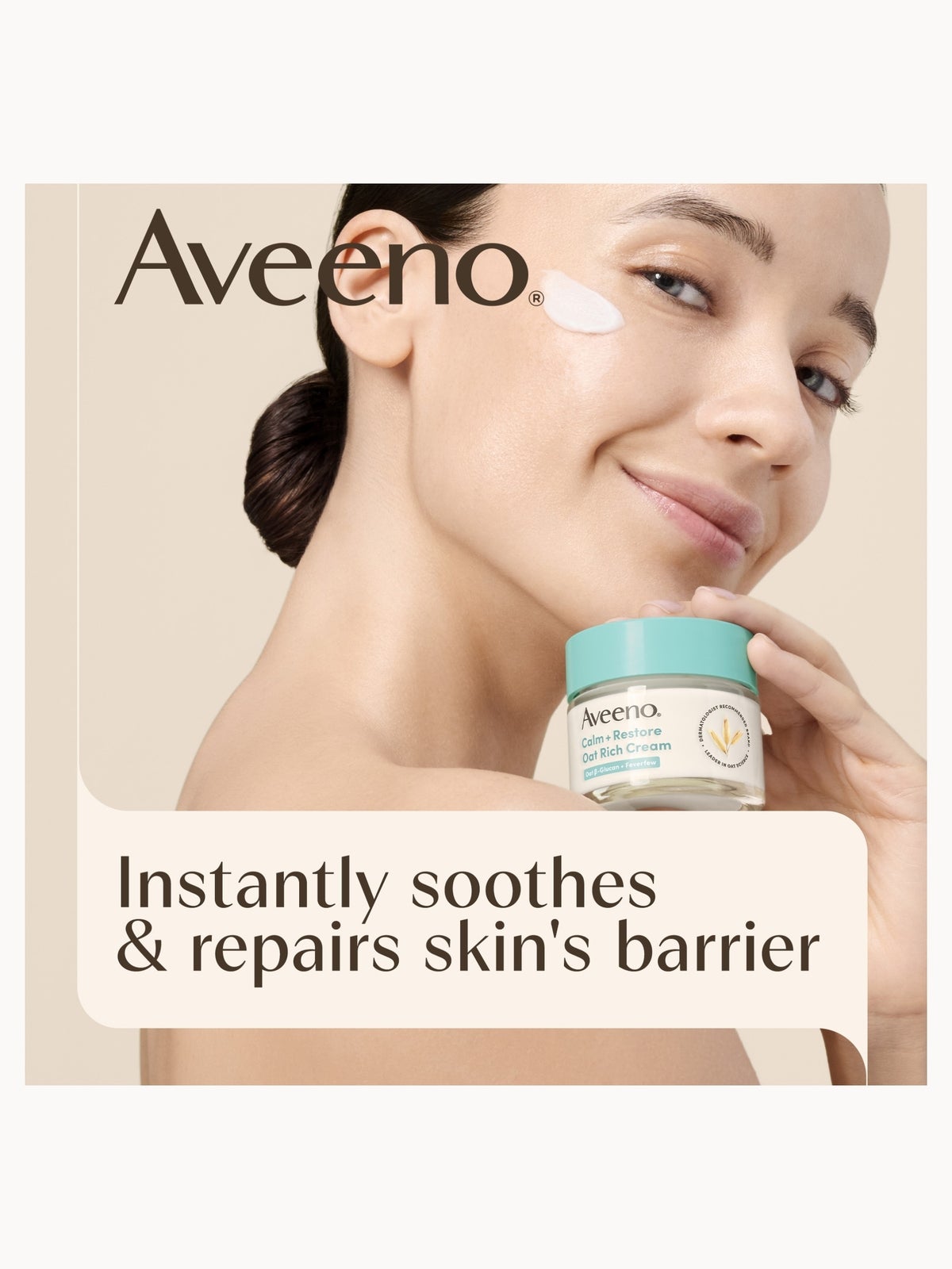 Aveeno Calm + Restore Oat Rich Cream 50ml 2