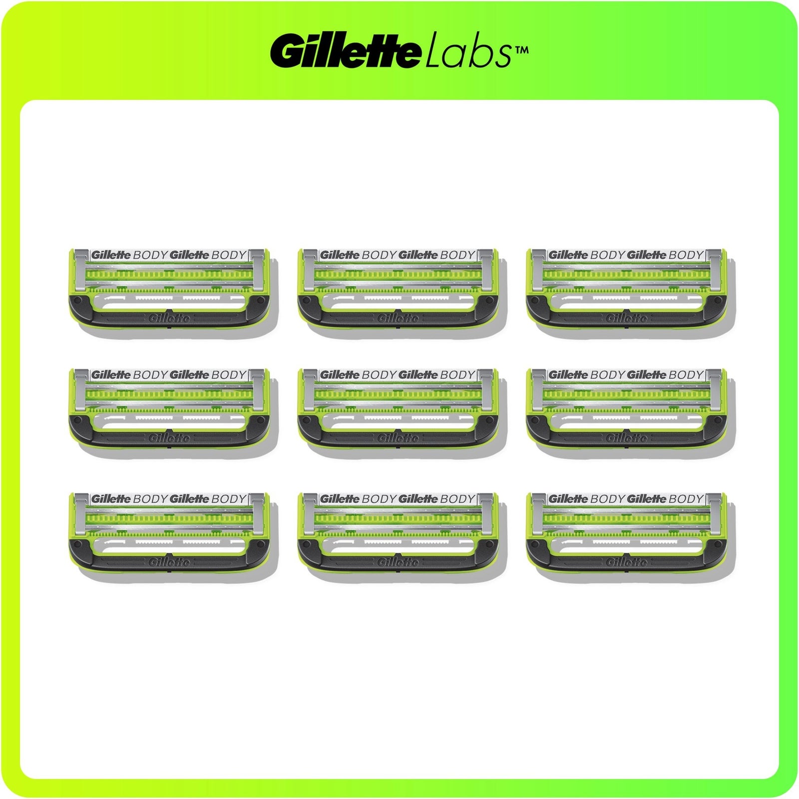 GilletteLabs Body + Intimate Razor Blades  9 Pack