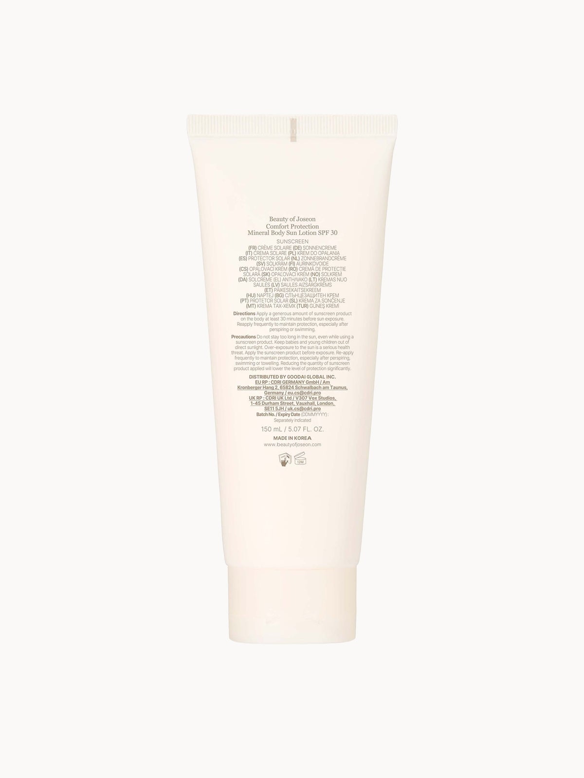 Beauty of Joseon Exclusive Comfort Protection Body Sunscreen SPF30 150ml 2