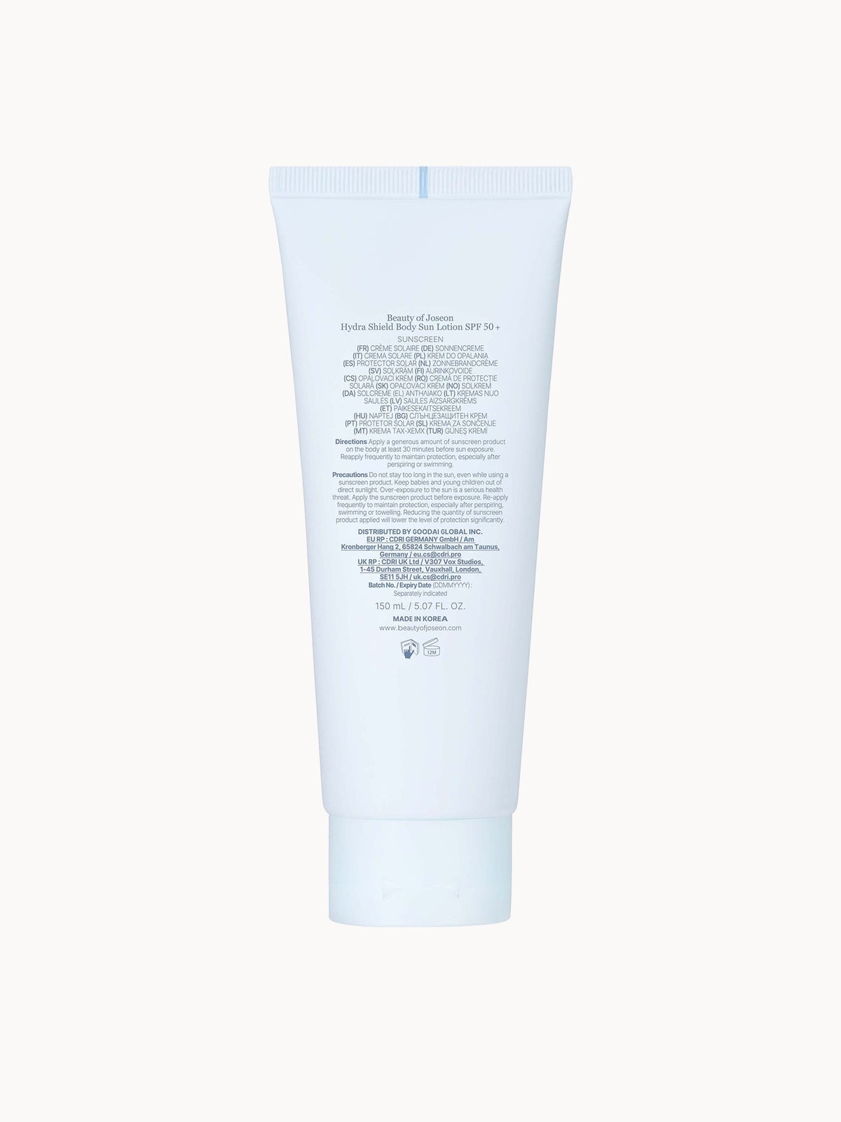 Beauty of Joseon Exclusive Hydra Shield Body Sunscreen SPF50 150ml 2