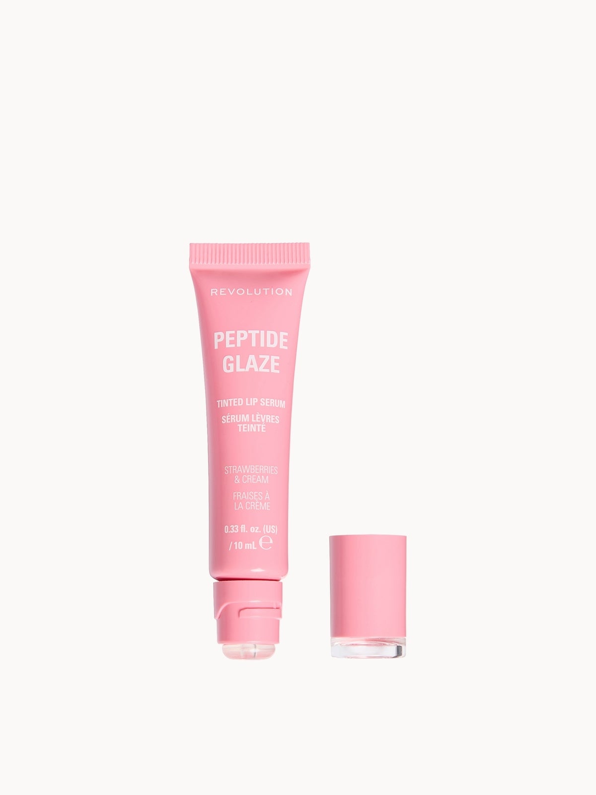 Revolution Peptide Glaze Tinted Lip Serum (Various Shades) - Strawberries & Cream 3