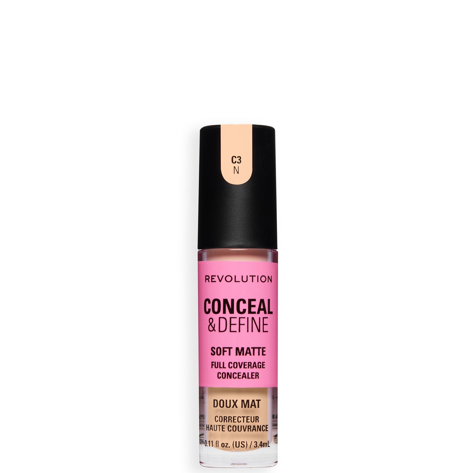 Revolution Conceal and Define Full Coverage Concealer (Various Shades) - C3N