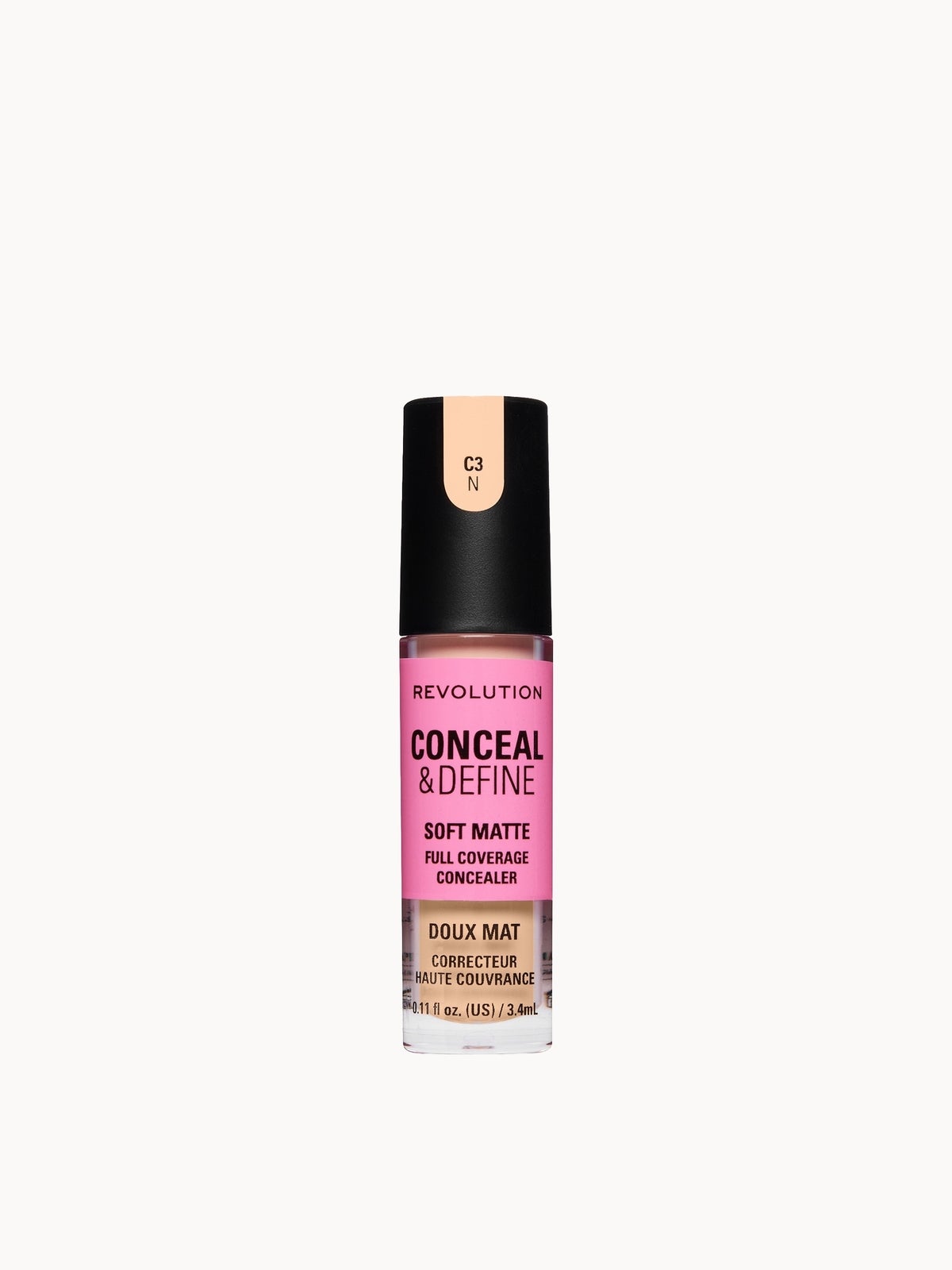 Revolution Conceal and Define Full Coverage Concealer (Various Shades) - C3N